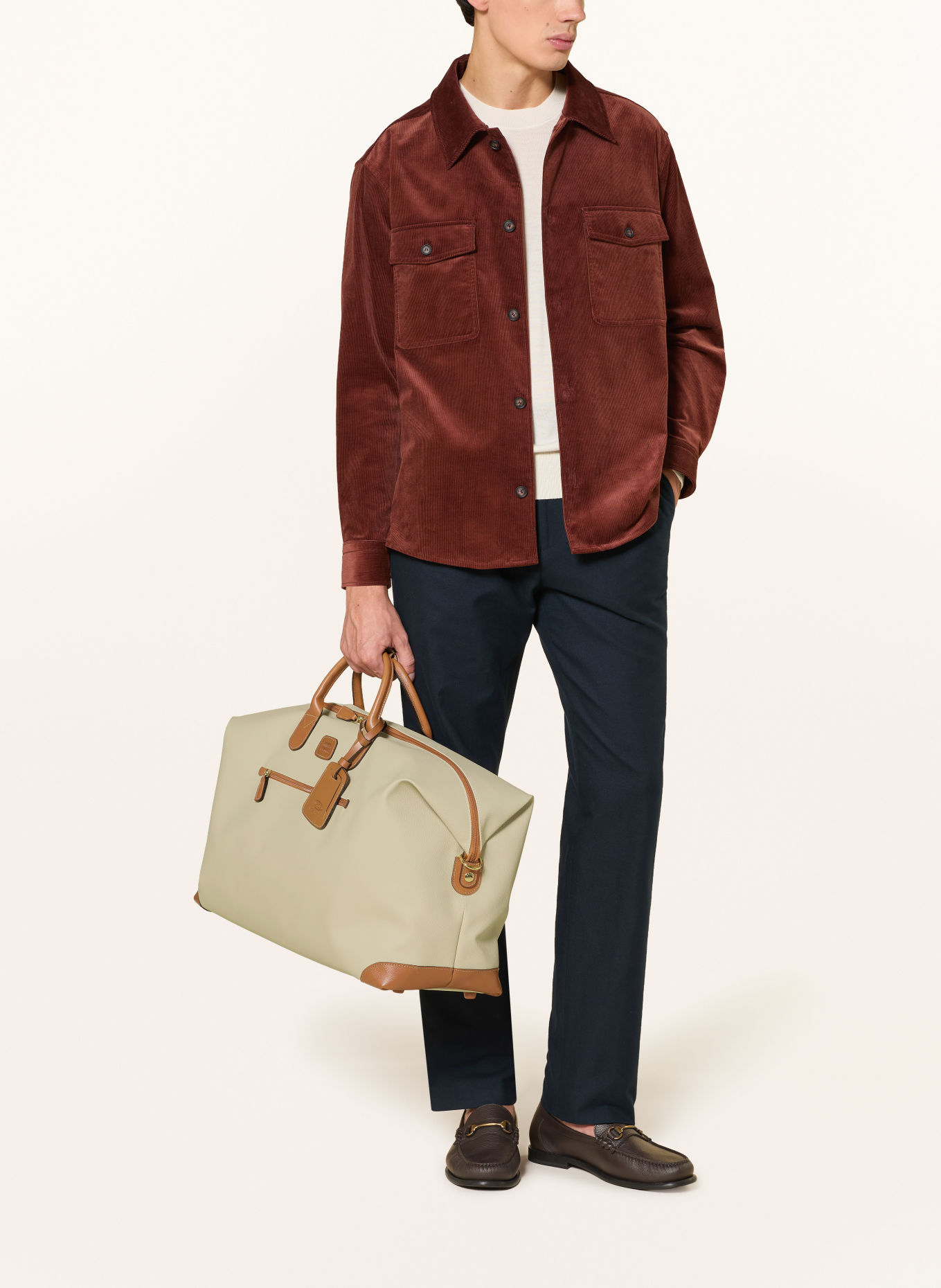 BRIC'S FIRENZE Travel bag: CREAM / COGNAC