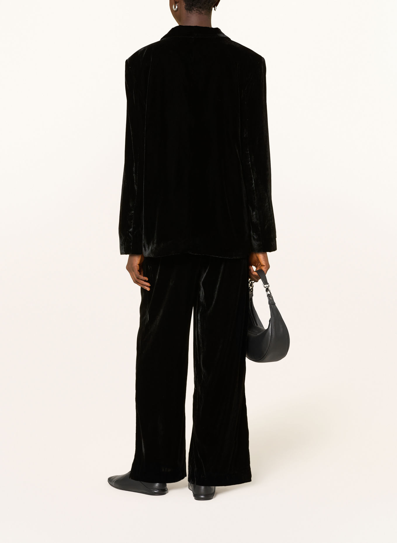 darling harbour Marlenehose aus Samt: BLACK