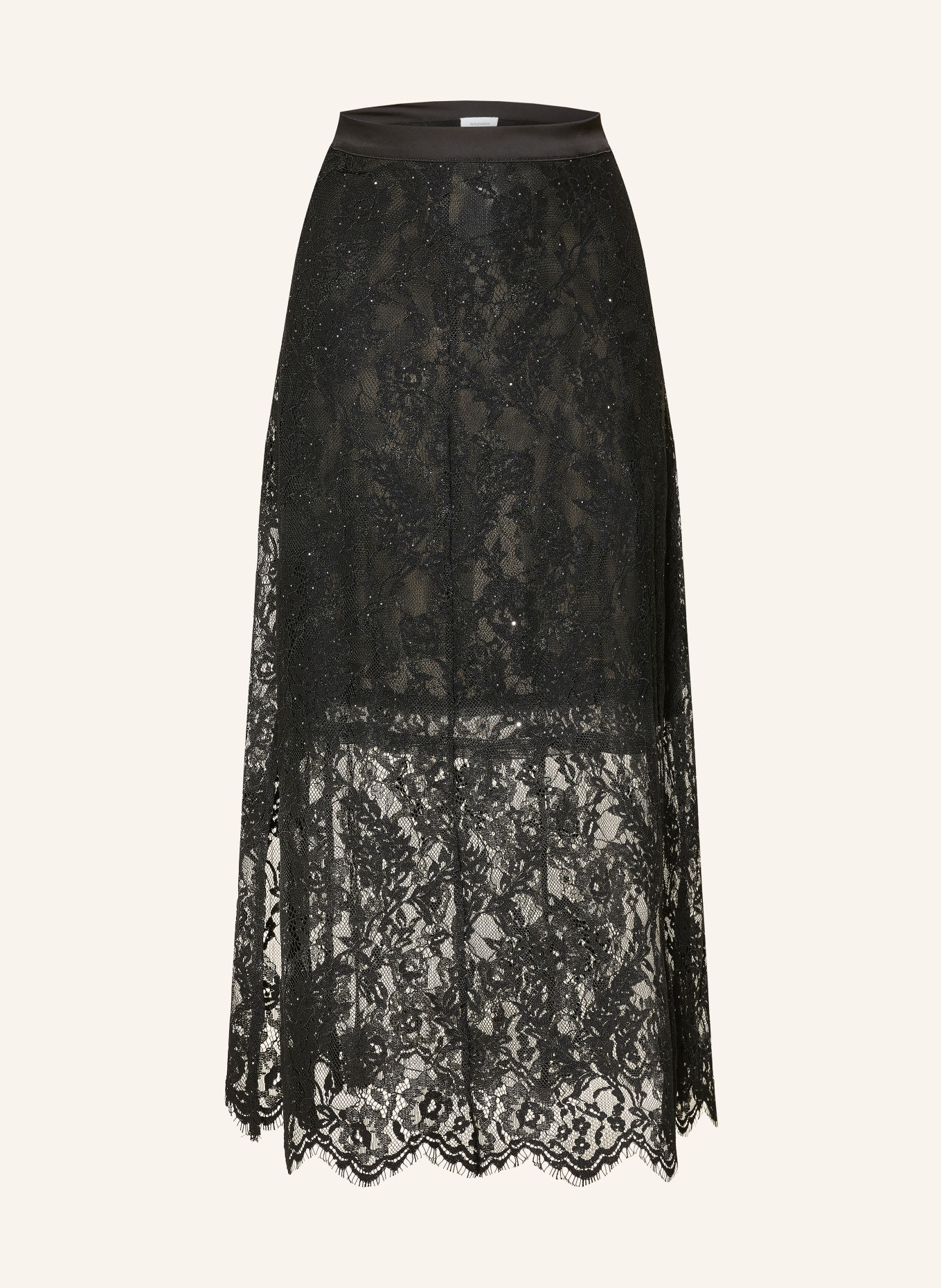 darling harbour Lace skirt with sequins: BLACK