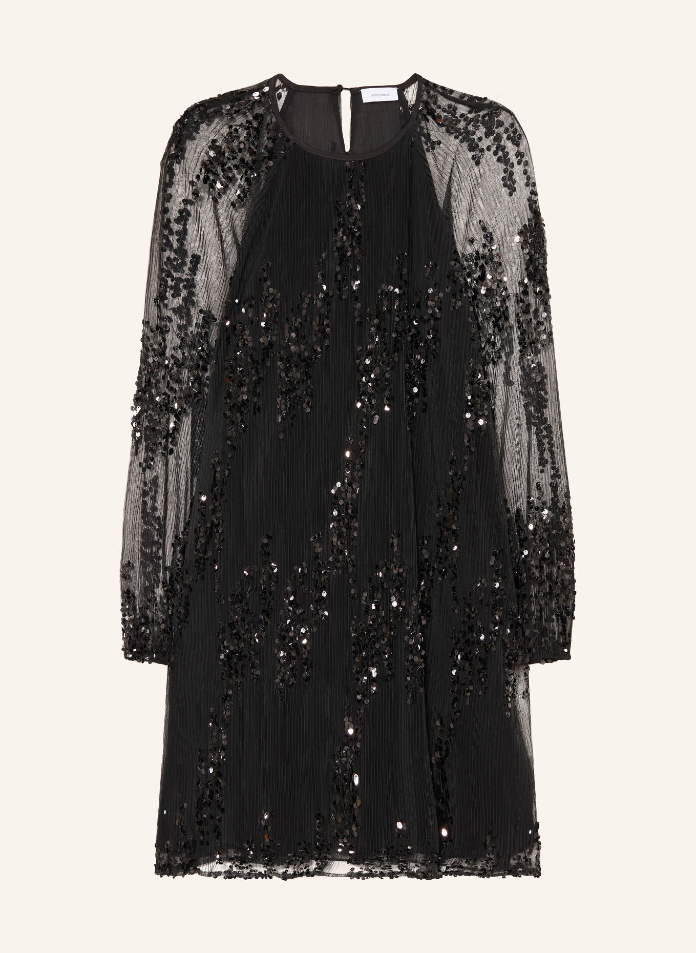 darling harbour Pleated dress with sequins: BLACK