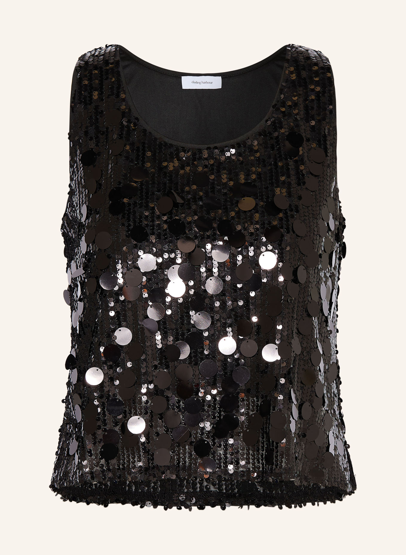 darling harbour Blusentop mit Pailletten: BLACK