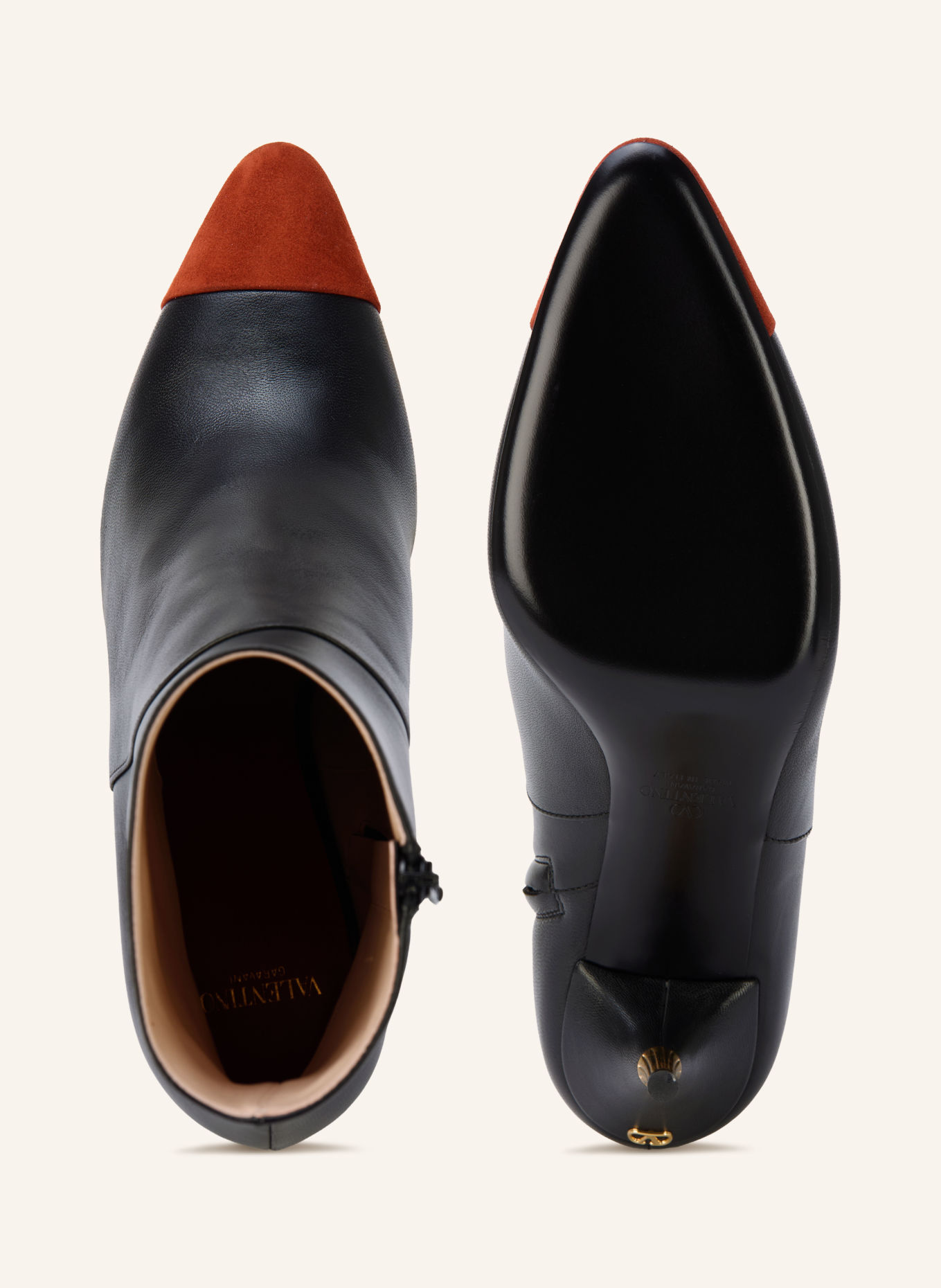 VALENTINO GARAVANI Stiefeletten SINEAD: ROT / GOLD / SCHWARZ