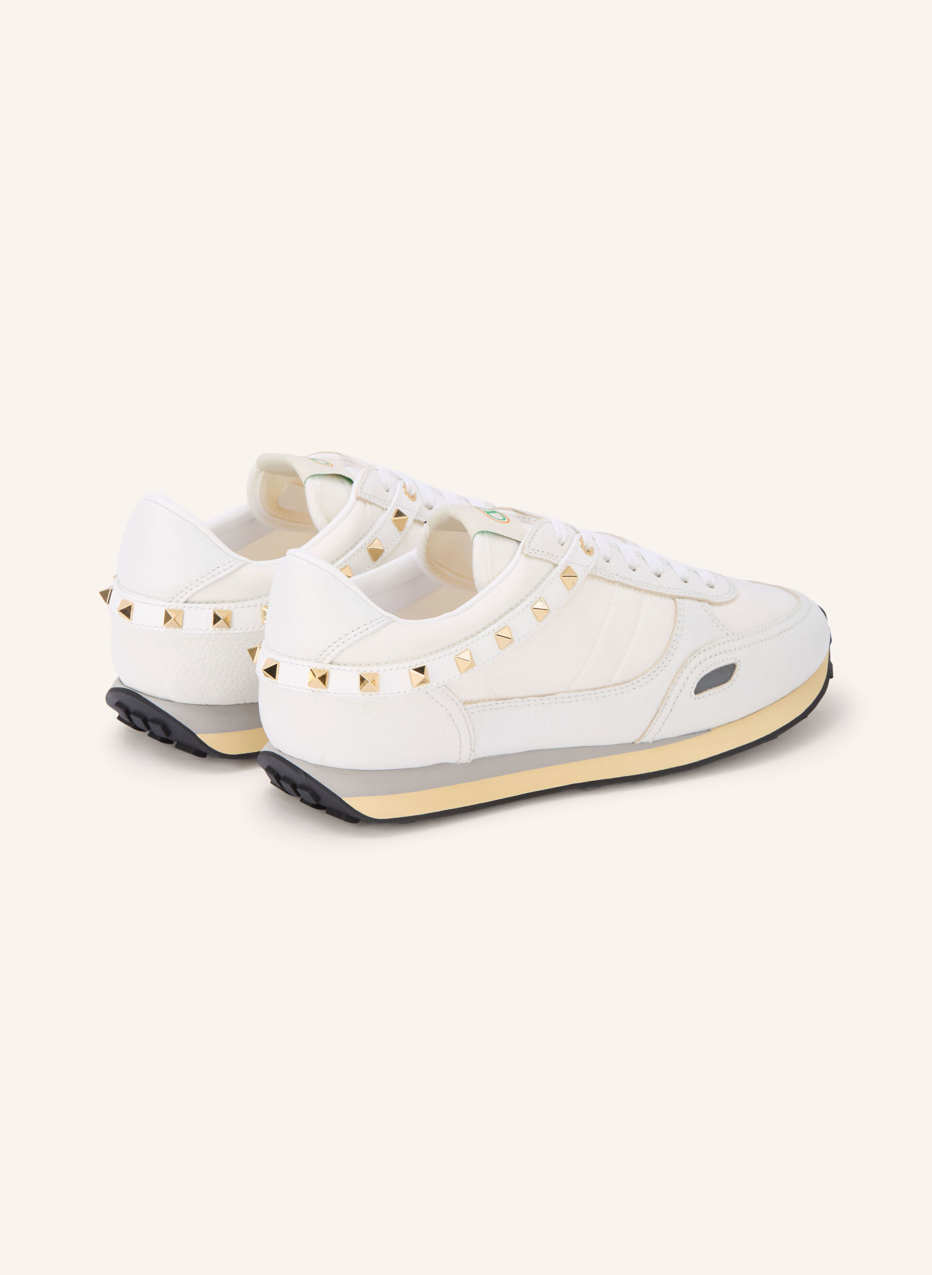 VALENTINO GARAVANI Sneaker STUD UP mit Nieten: WEISS / GOLD