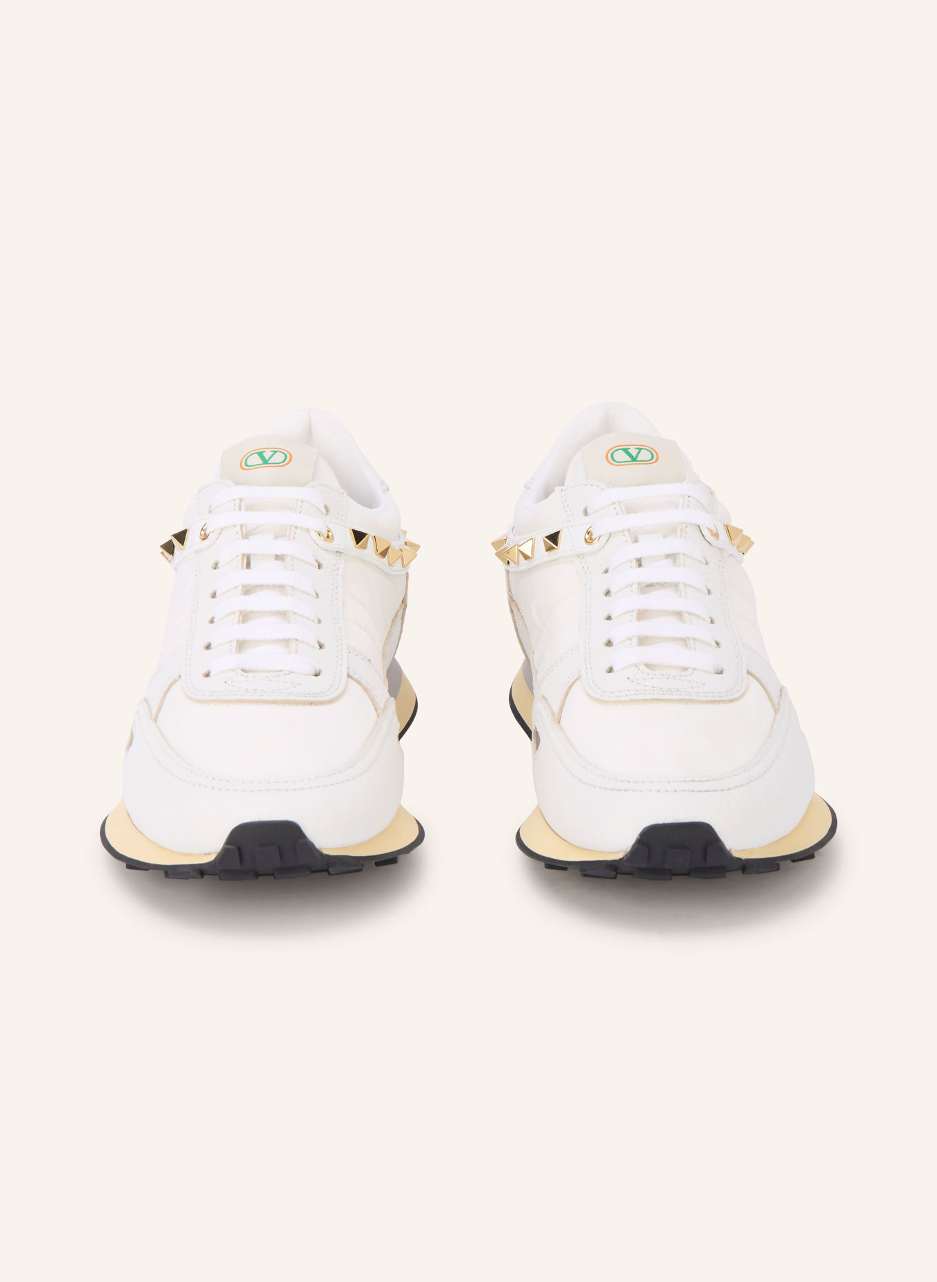 VALENTINO GARAVANI Sneaker STUD UP mit Nieten: WEISS / GOLD