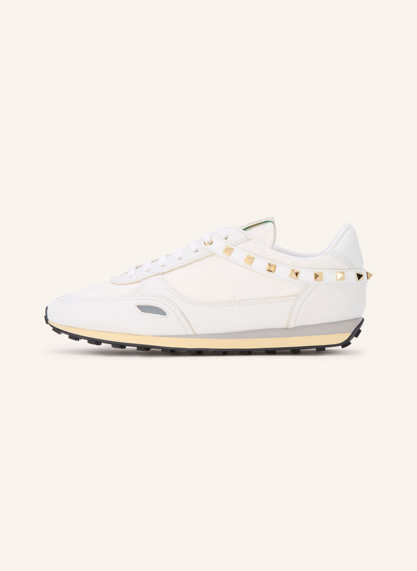 VALENTINO GARAVANI Sneaker STUD UP mit Nieten: WEISS / GOLD