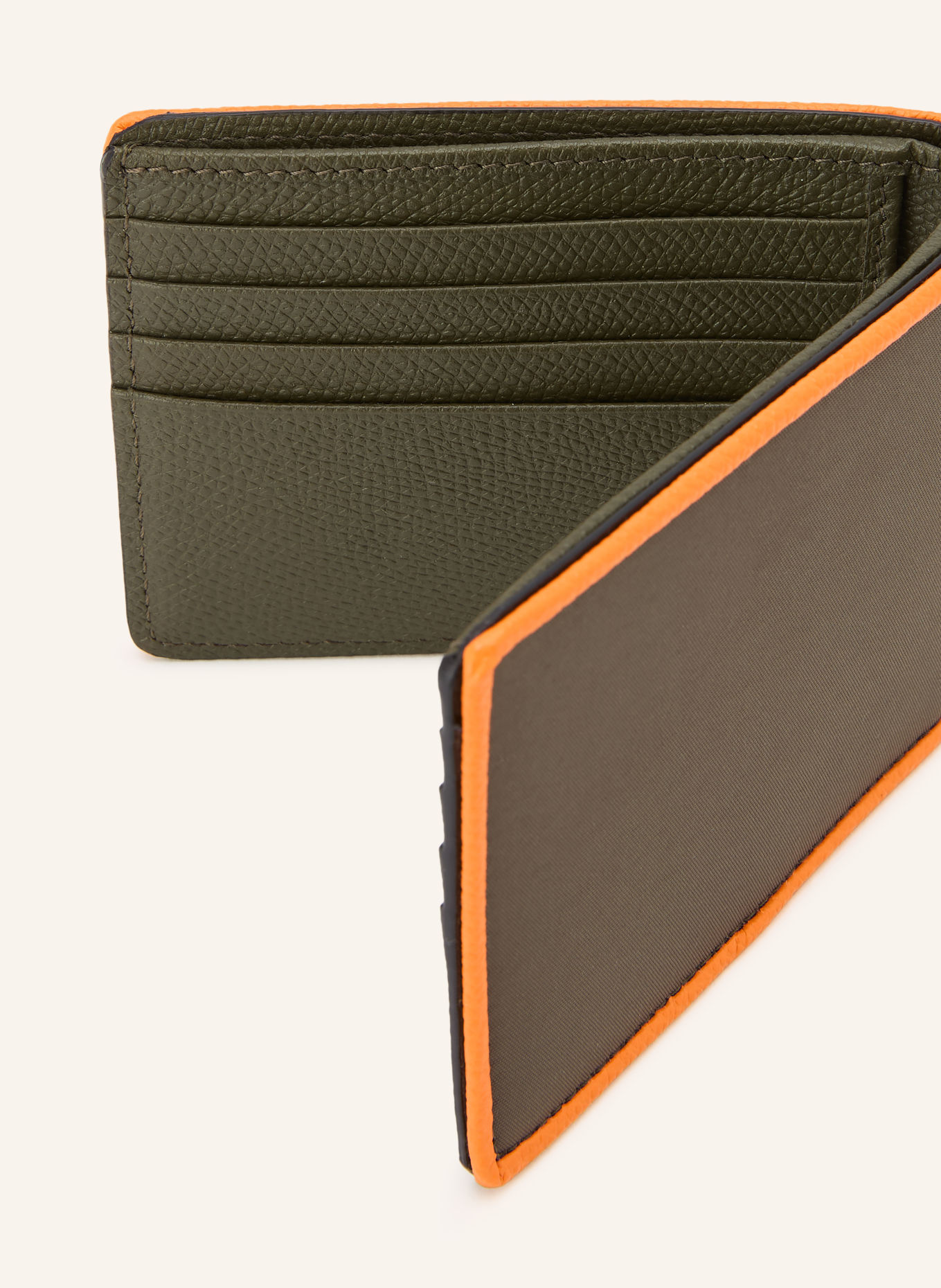 VALENTINO GARAVANI Geldbörse STUD UP: OLIV / ORANGE