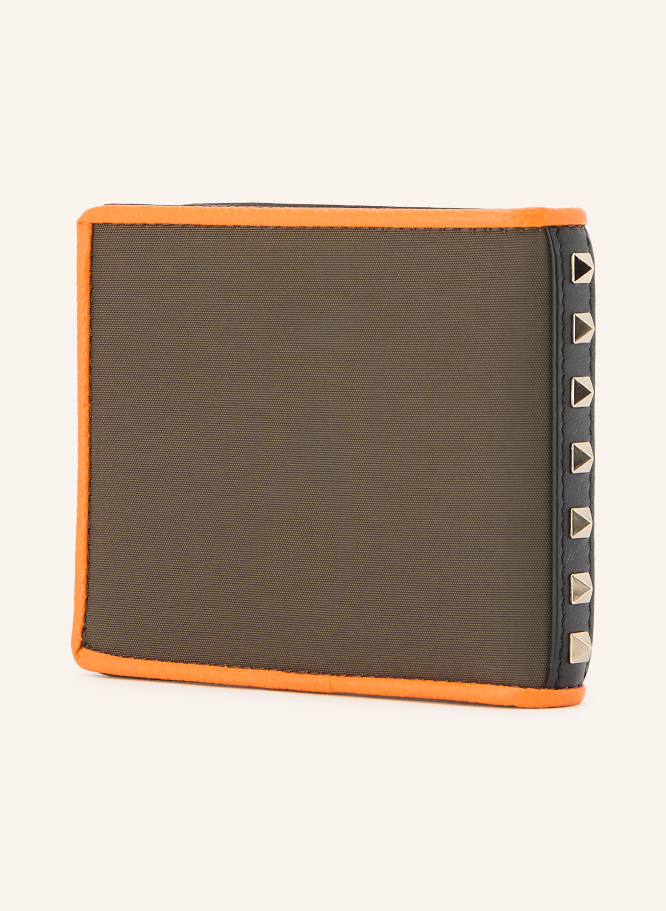 VALENTINO GARAVANI Geldbörse STUD UP: OLIV / ORANGE