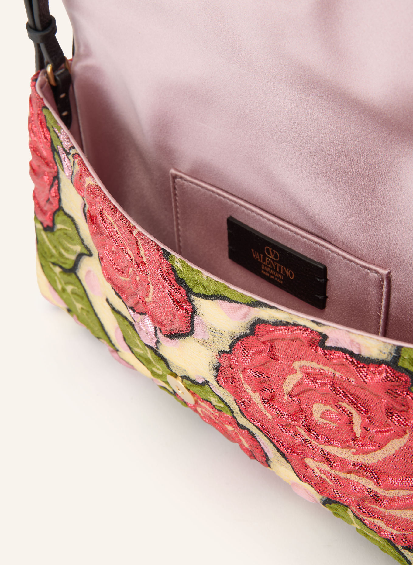 VALENTINO GARAVANI Schultertasche DEVAIN: ROT / ECRU / GRÜN