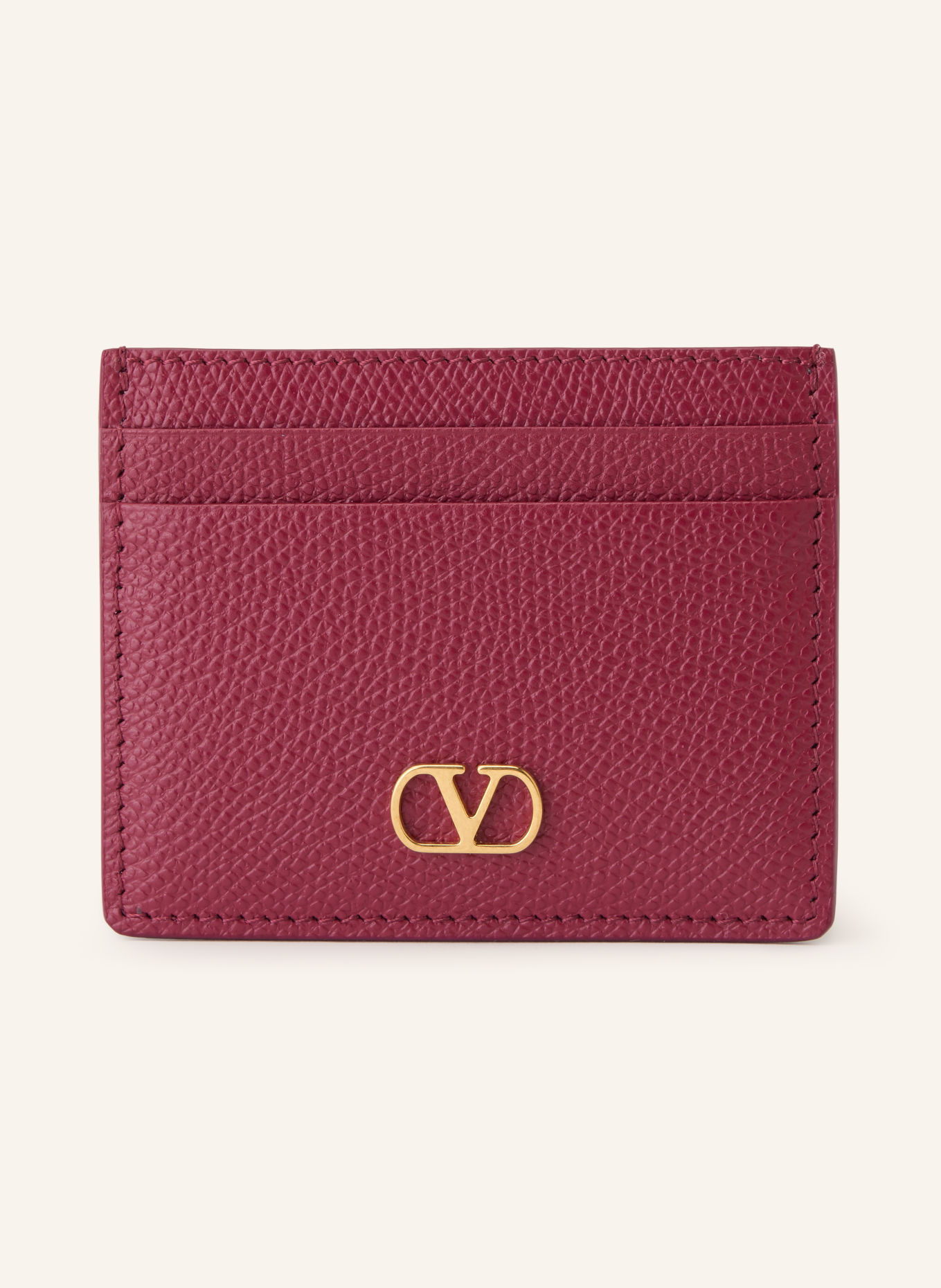 VALENTINO GARAVANI VLOGO SIGNATURE Card wallet: DARK RED / GOLD