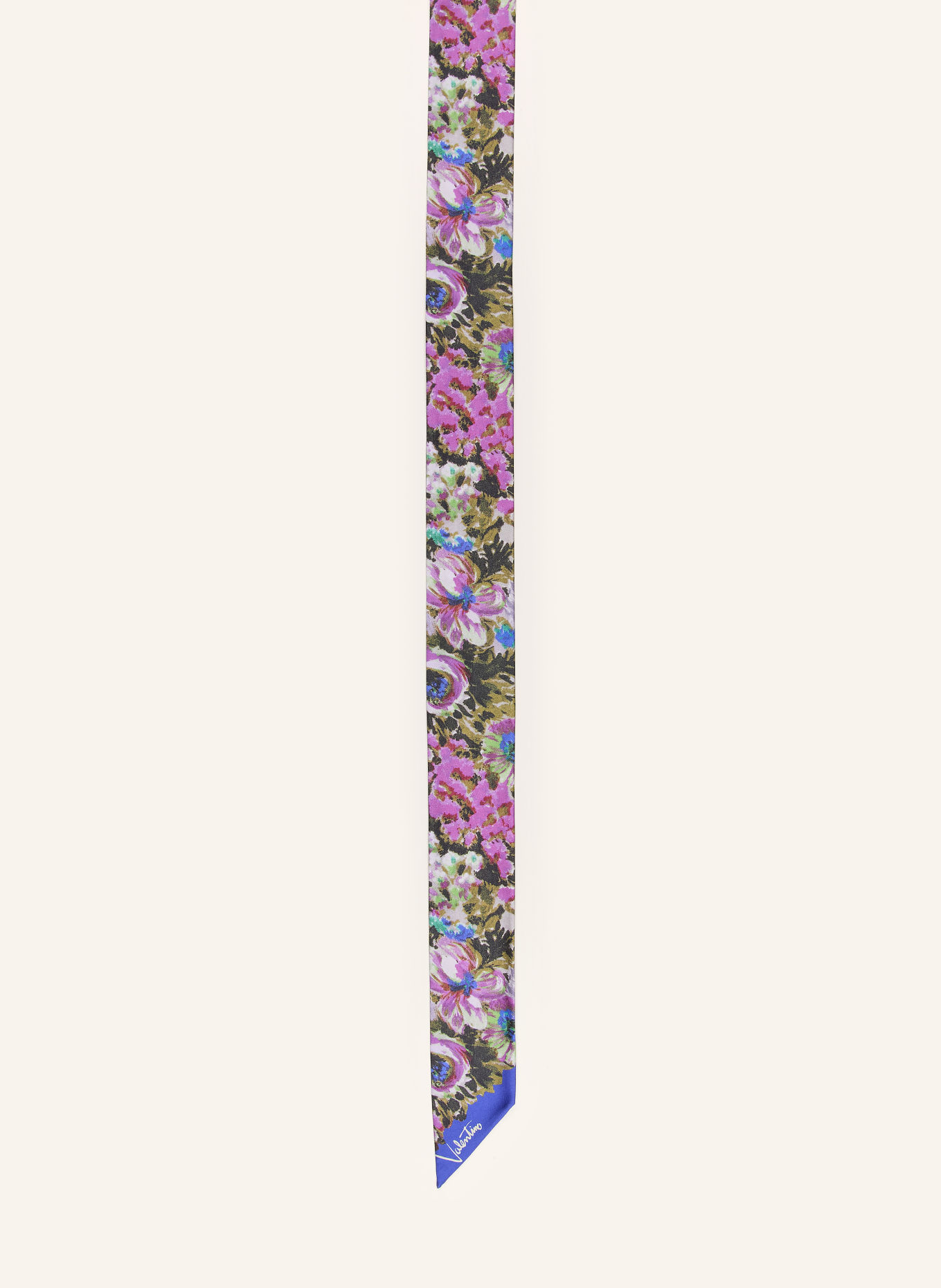 VALENTINO GARAVANI Zijden sjaal SCARF BANDEAU: BLAUW / PAARS / GROEN