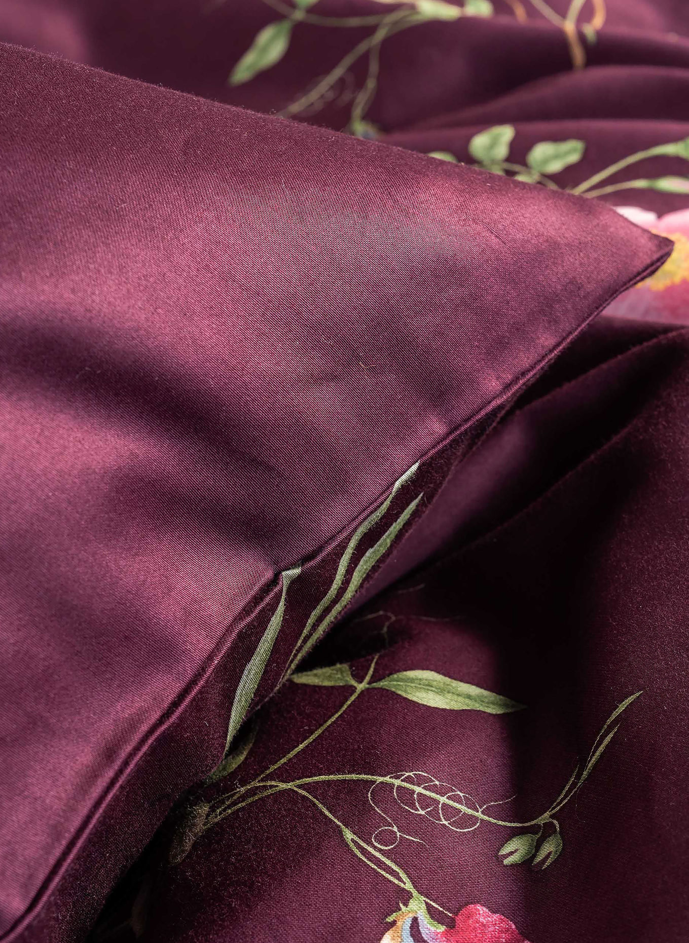 ESSENZA Bettwäsche MAREN: DUNKELROT / ROSA / GRÜN