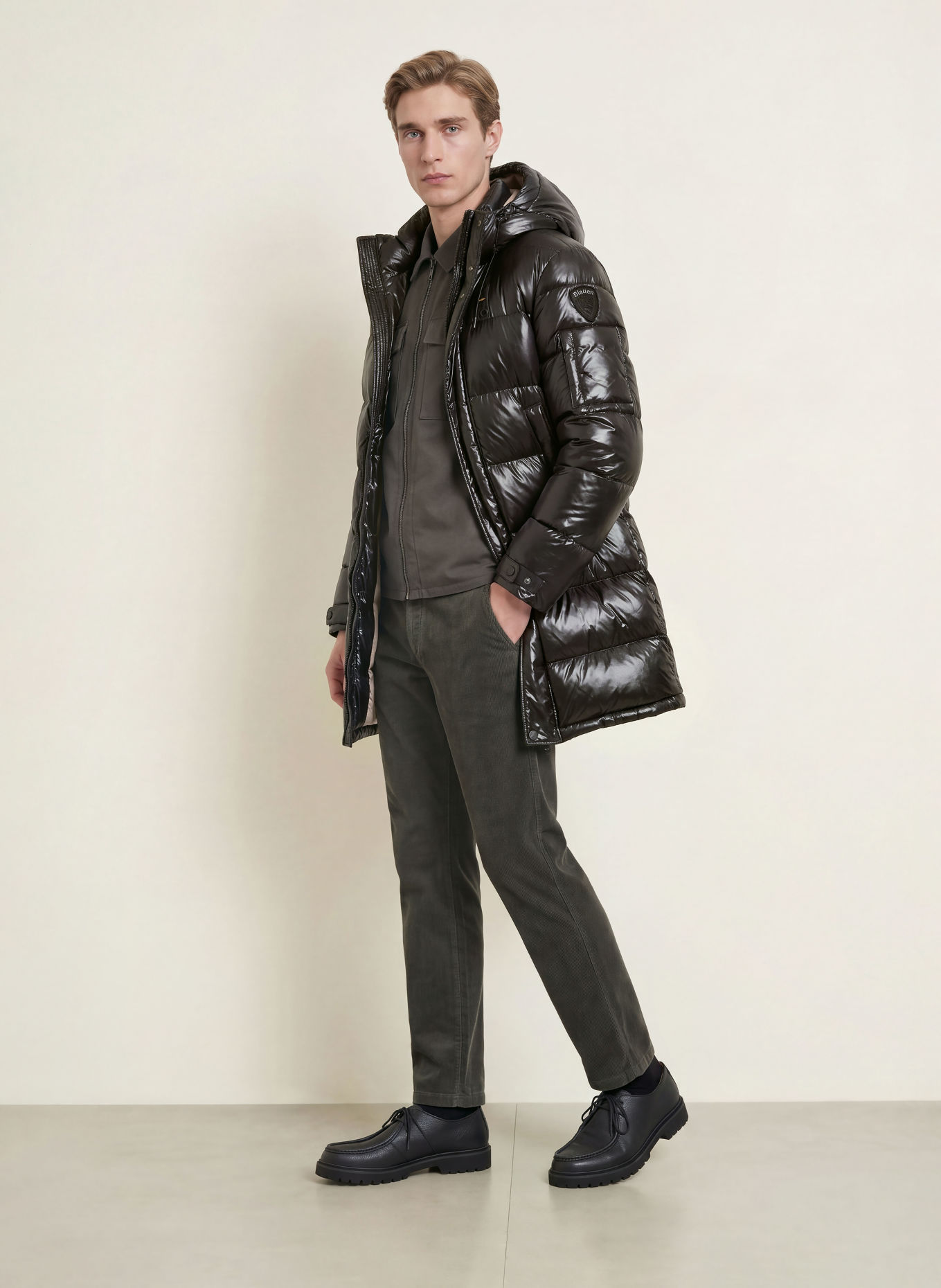 Blauer Steppmantel ALDRICH: SCHWARZ