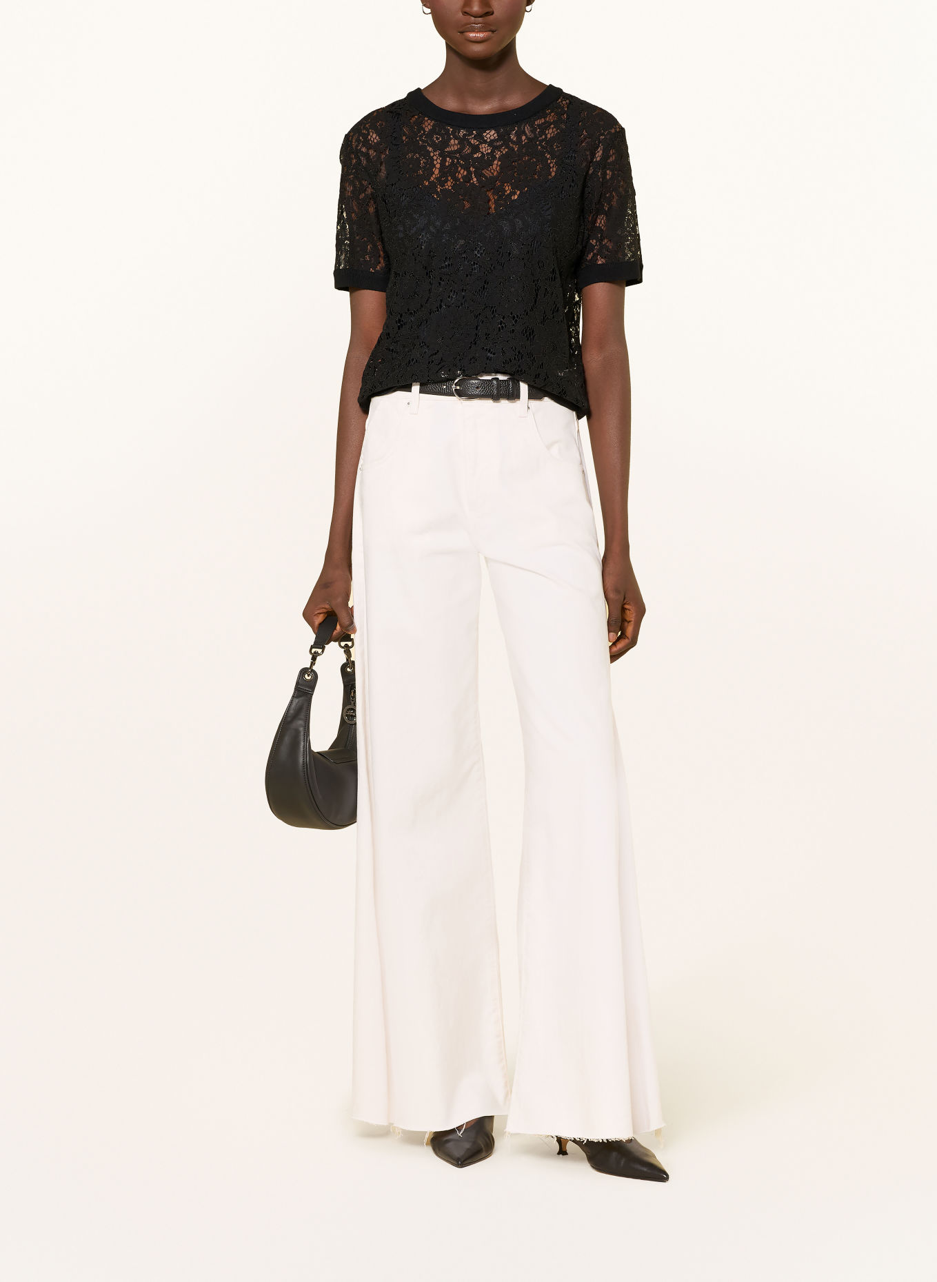darling harbour Blusenshirt aus Spitze: BLACK