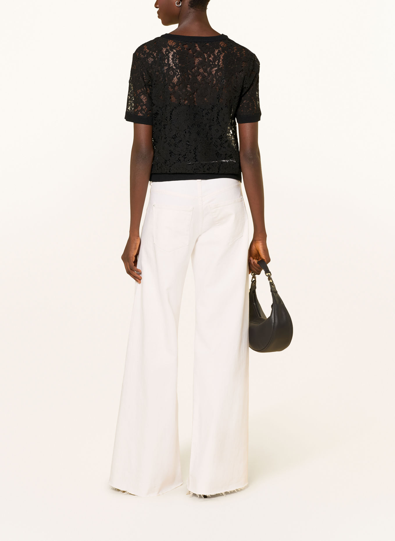 darling harbour Blusenshirt aus Spitze: BLACK