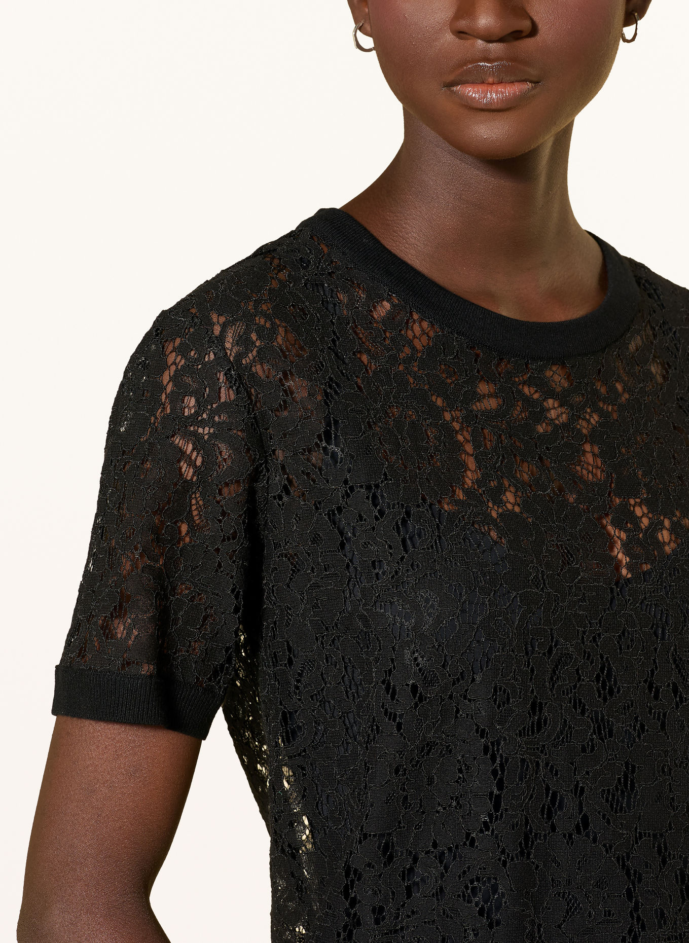 darling harbour Blusenshirt aus Spitze: BLACK