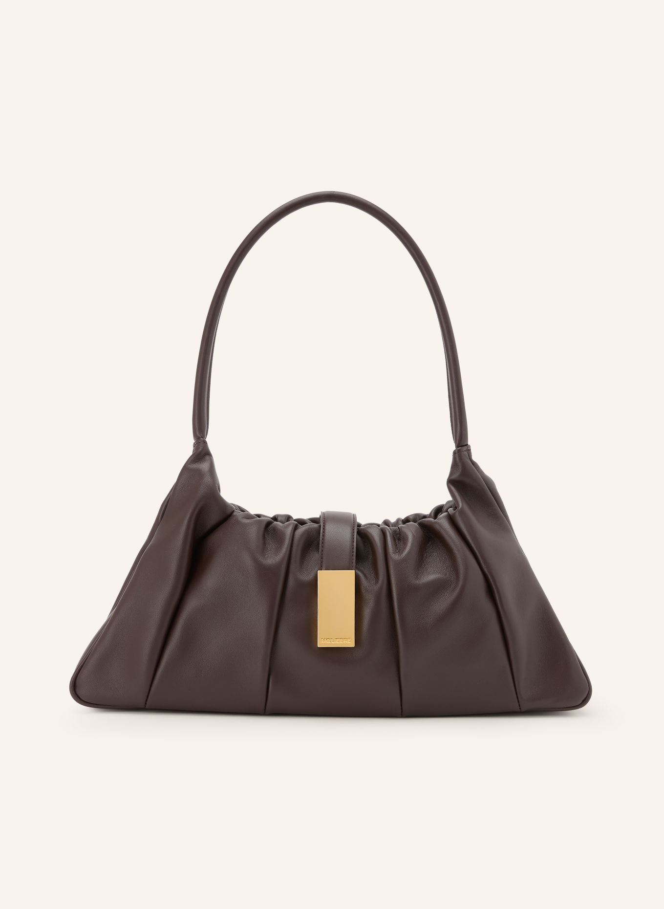 MOULIEBRE Handtasche LIRIA: DUNKELBRAUN / GOLD