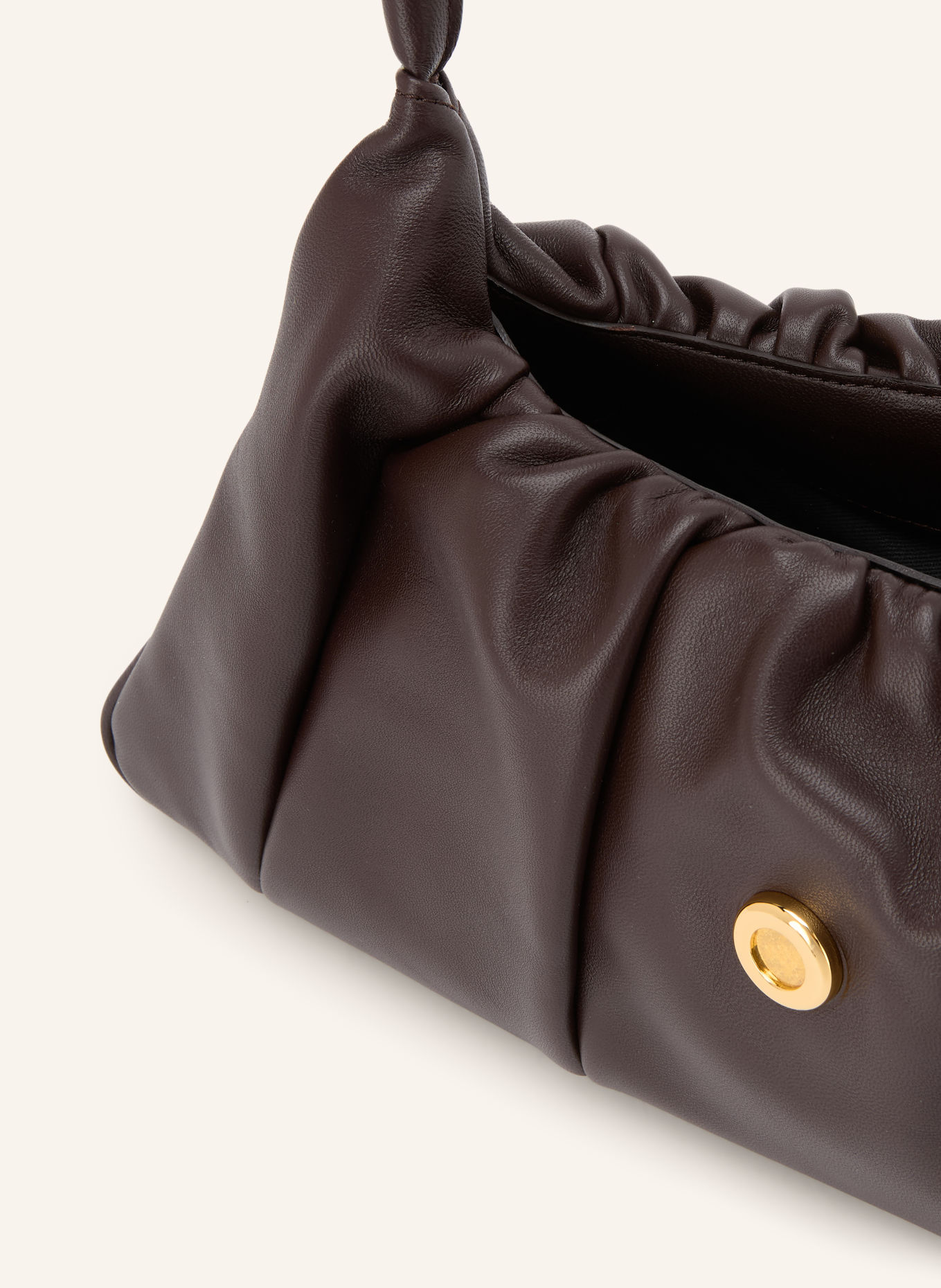 MOULIEBRE Handtasche LIRIA: DUNKELBRAUN / GOLD