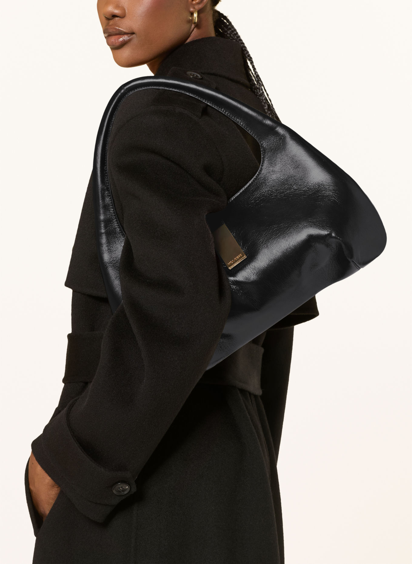 MOULIEBRE Handtasche M BAG: SCHWARZ / GOLD