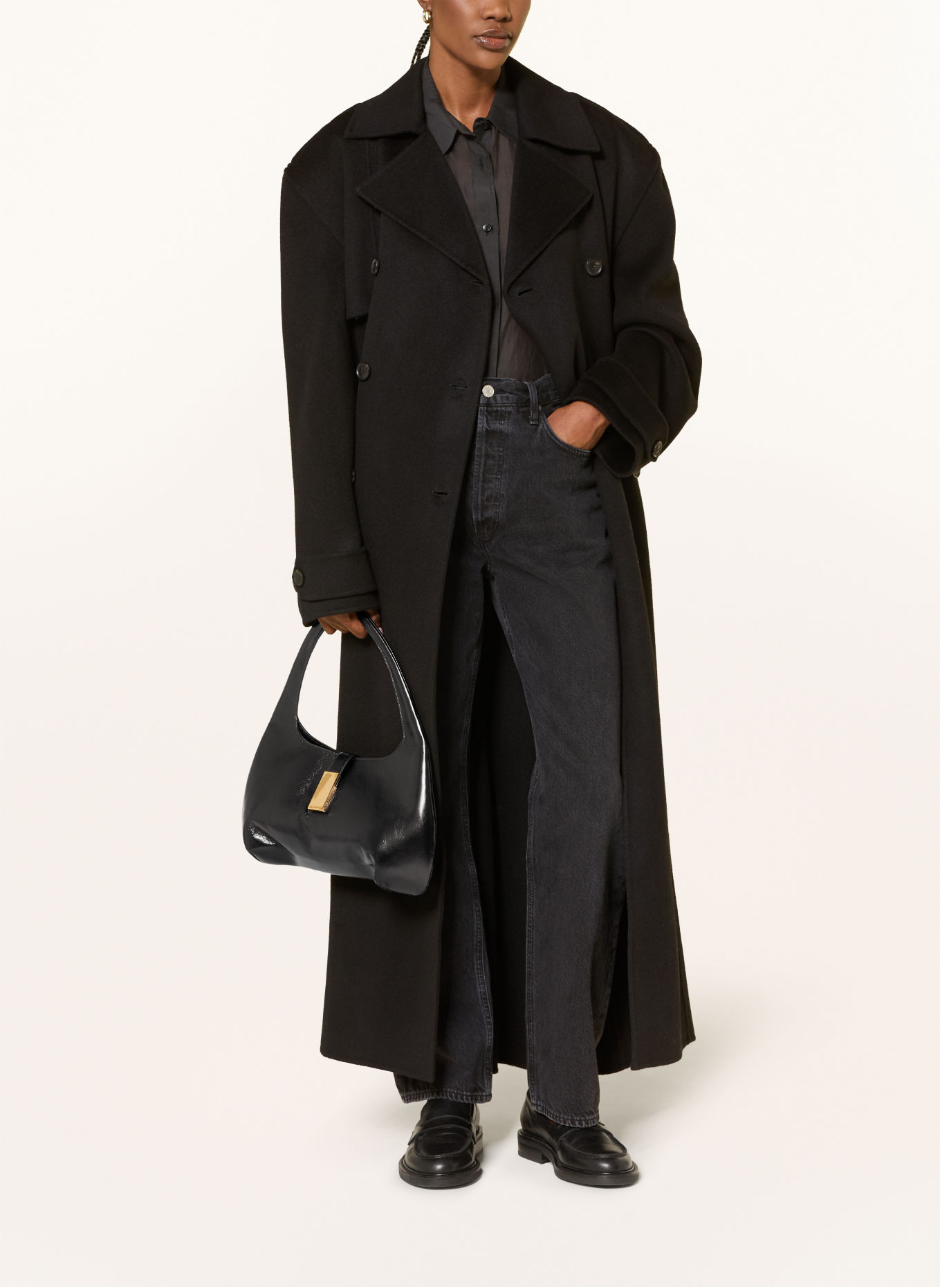 MOULIEBRE Handtasche M BAG: SCHWARZ / GOLD