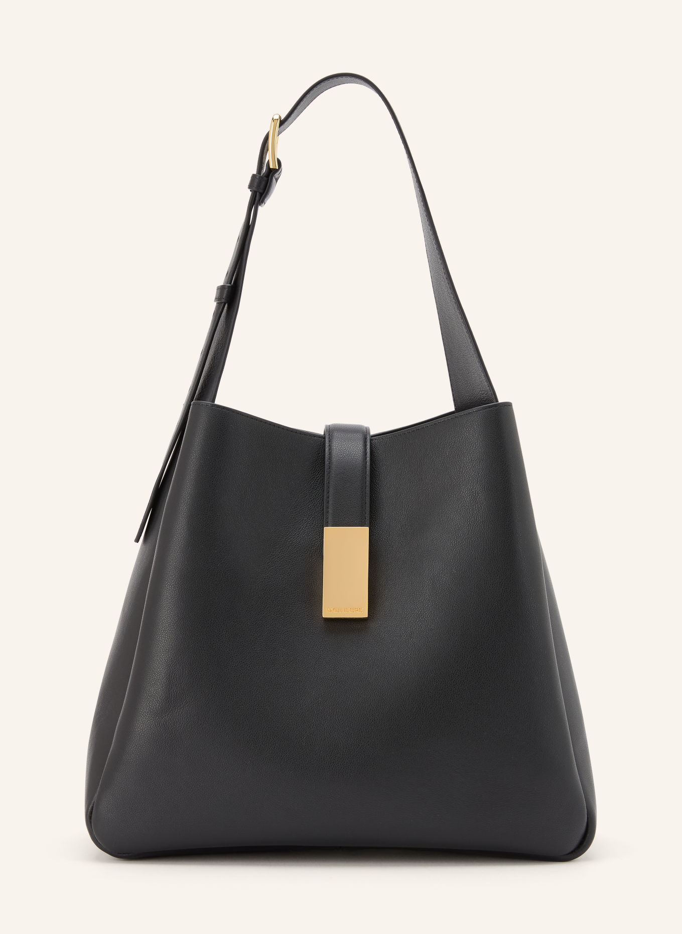 MOULIEBRE Beuteltasche TERESA LARGE: SCHWARZ / GOLD