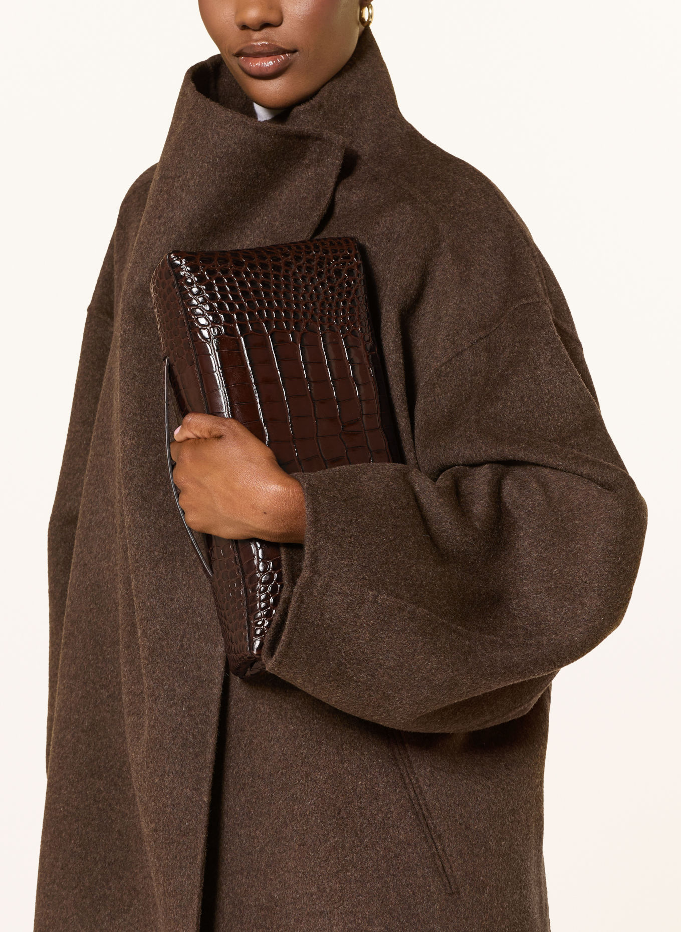 MOULIEBRE Clutch CARLOTTA: DUNKELBRAUN