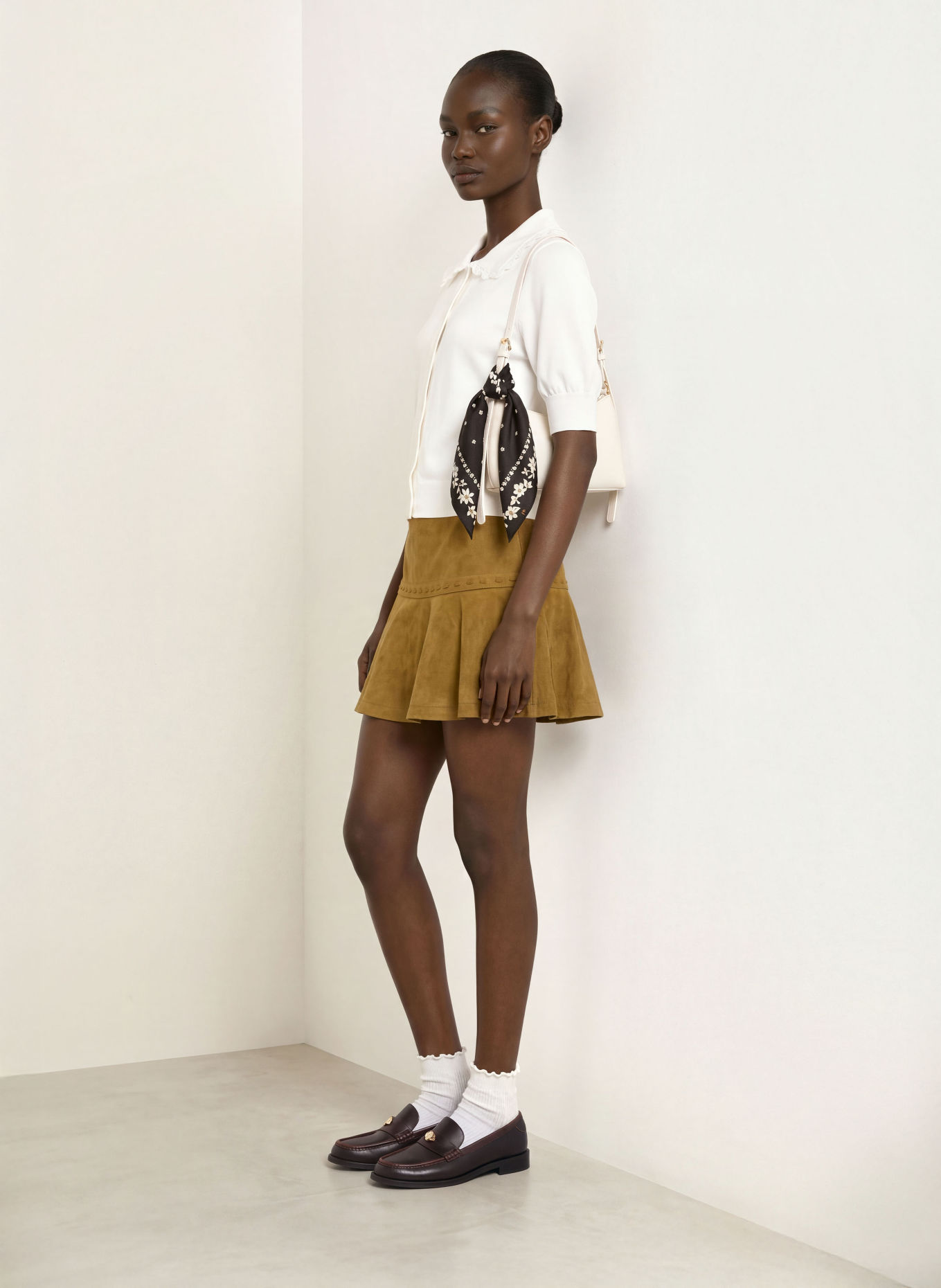 CLAUDIE PIERLOT Strickjacke mit Spitze: WEISS