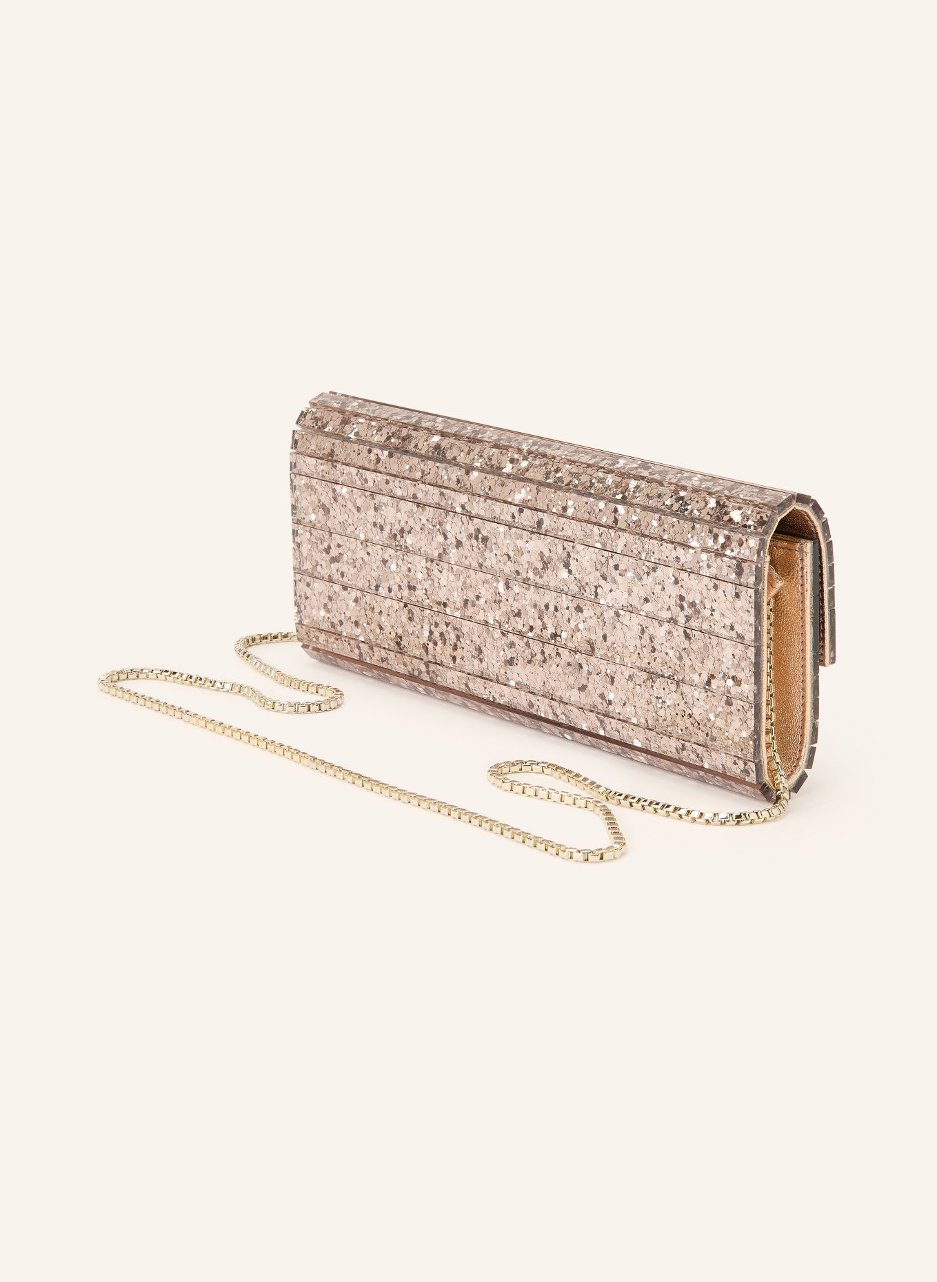 JIMMY CHOO Pungă de mână SWEETIE: ARGINT / AUR ROZ