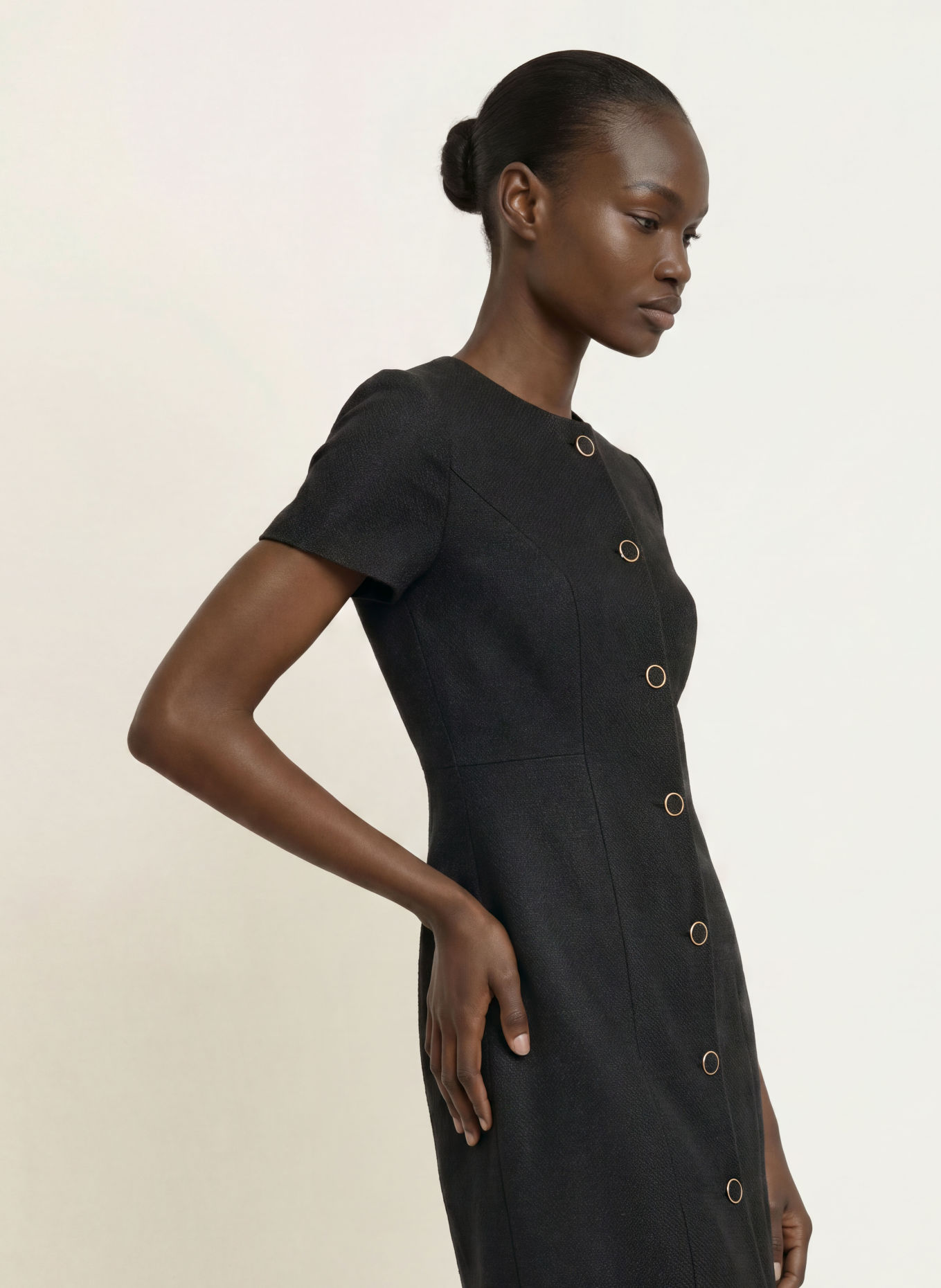 HOBBS Etuikleid ELOWEN aus Tweed: SCHWARZ
