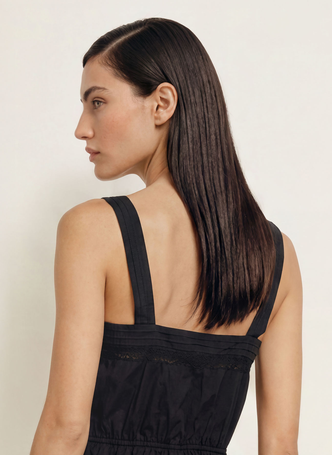 ALLSAINTS Top GWEN mit Spitze: SCHWARZ