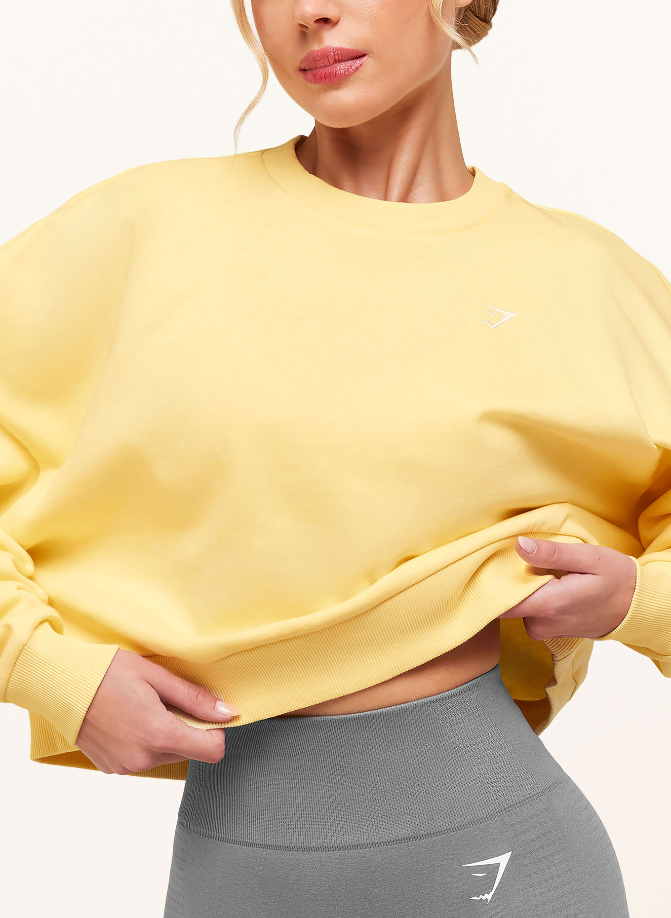 GYMSHARK Oversized-Sweatshirt TRANING: HELLGELB