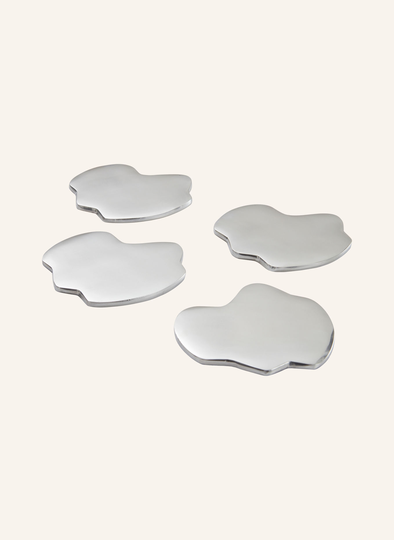 Jotex 4er-Set Untersetzer MICAH: SILBER