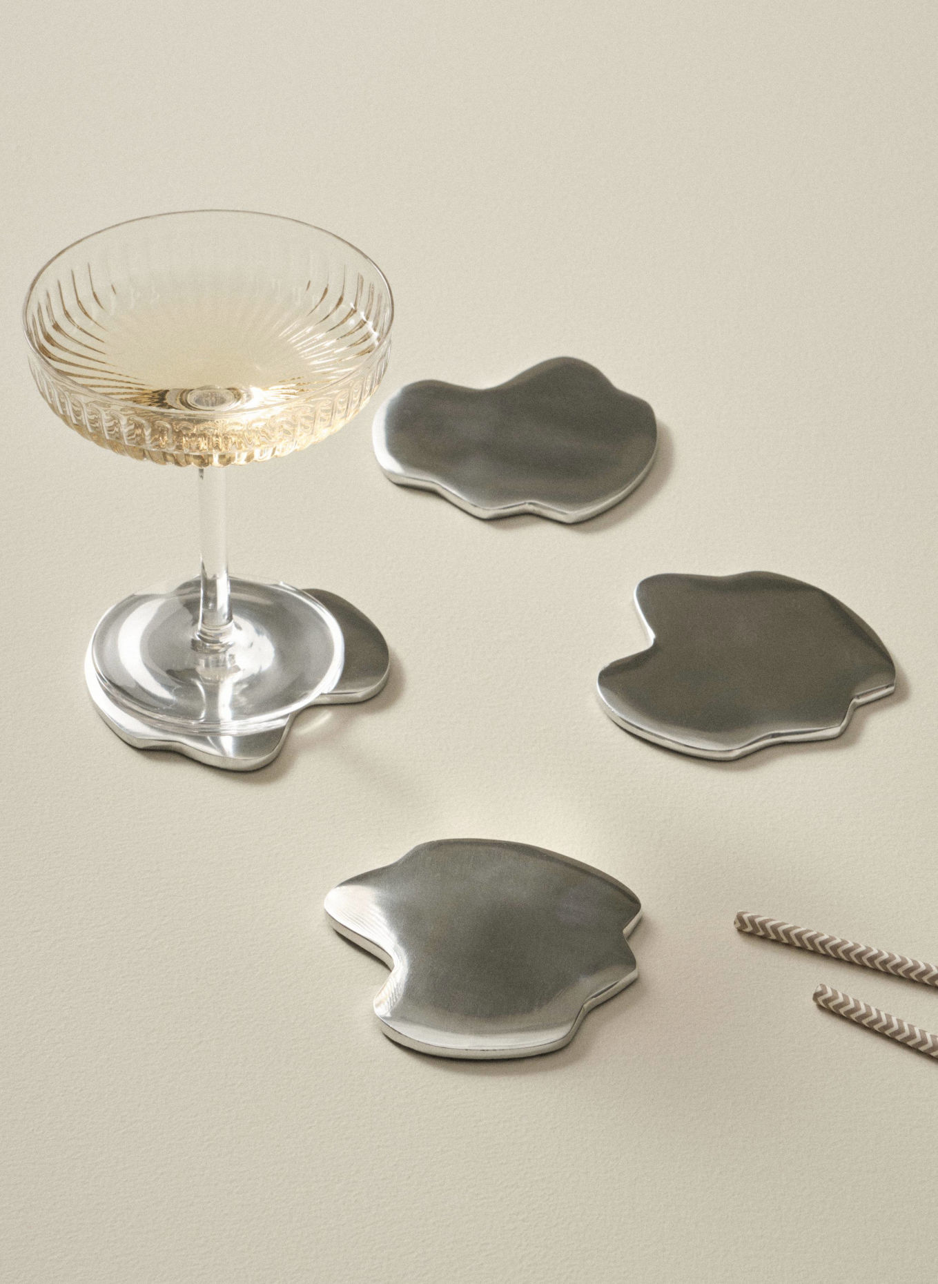 Jotex 4er-Set Untersetzer MICAH: SILBER