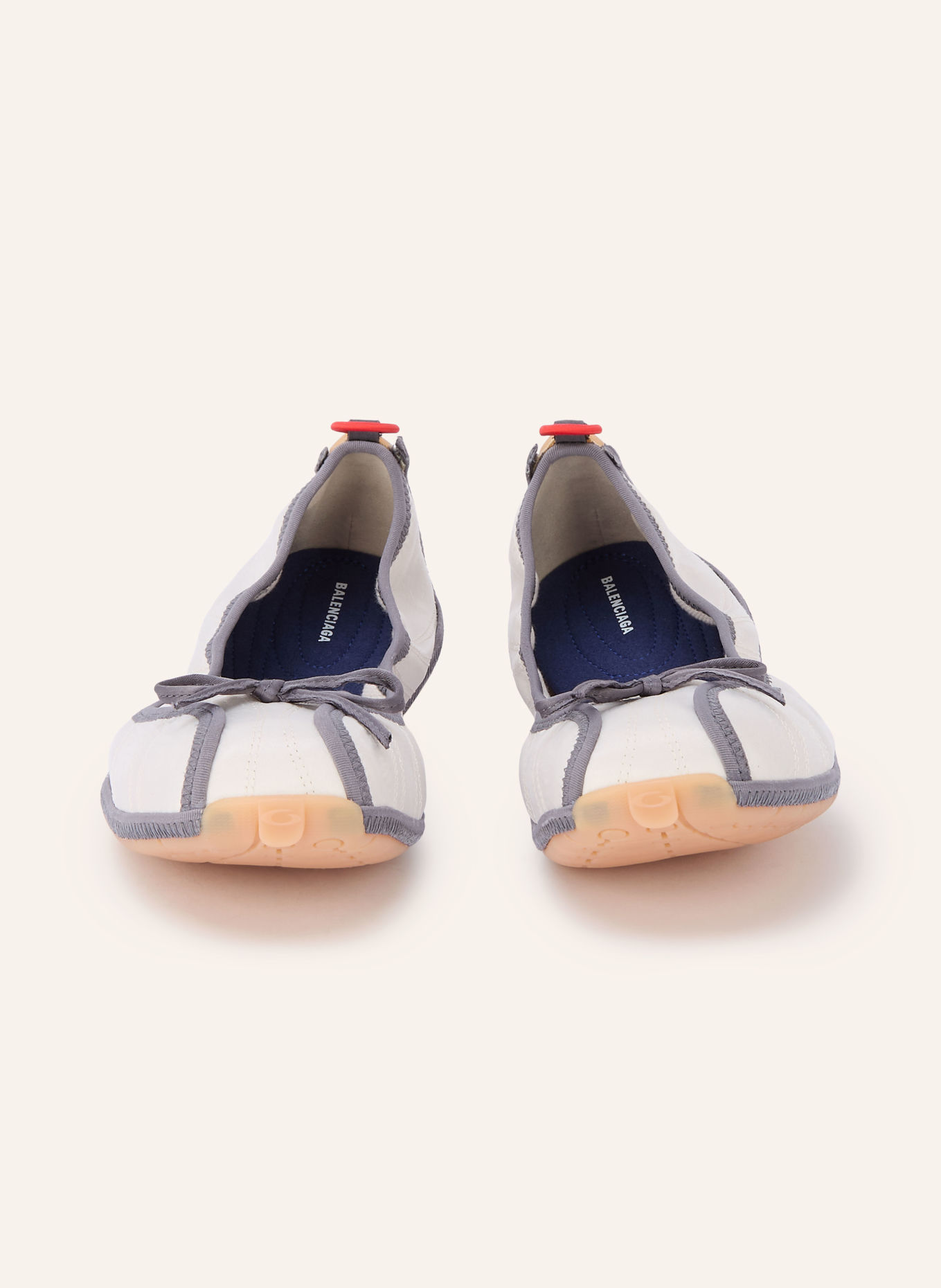 BALENCIAGA Ballerinas: ECRU / GRAY / RED
