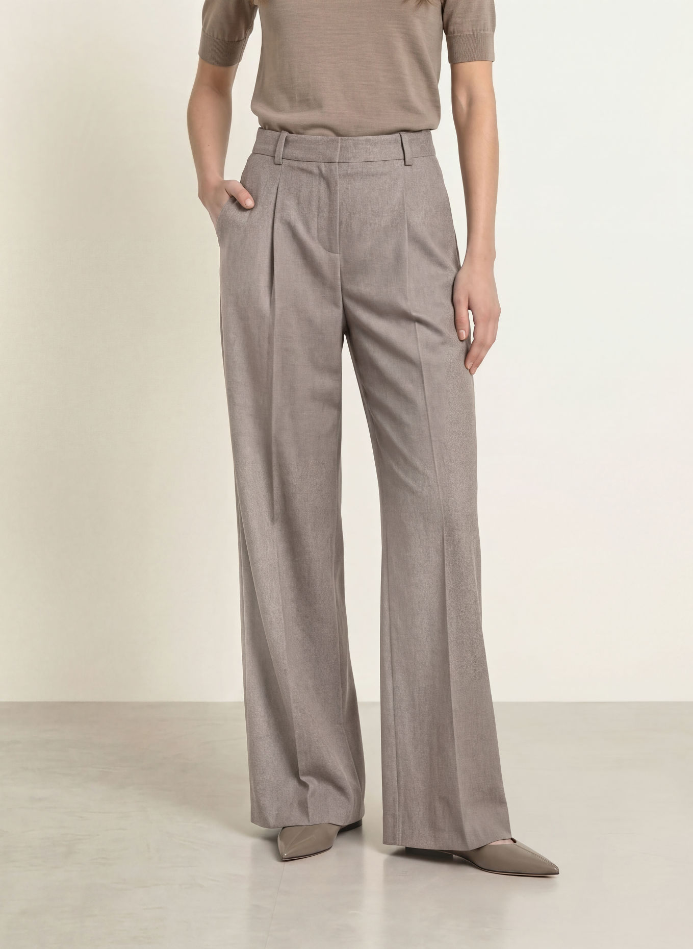 BOSS Marlenehose TIANA: TAUPE