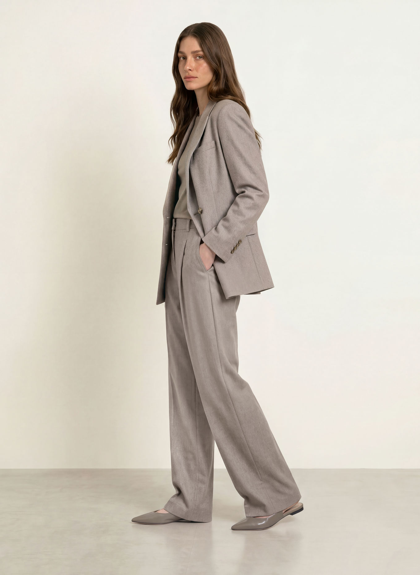 BOSS Marlenehose TIANA: TAUPE