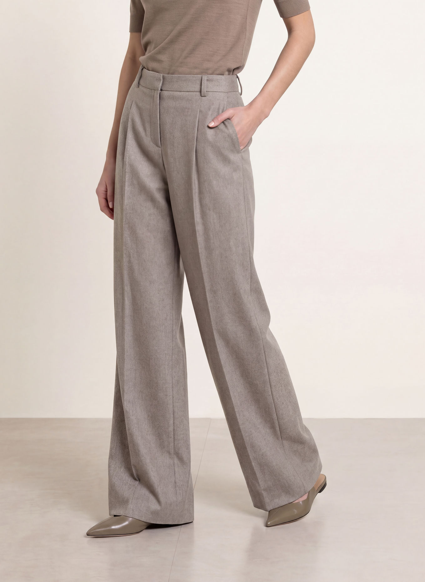 BOSS Marlenehose TIANA: TAUPE