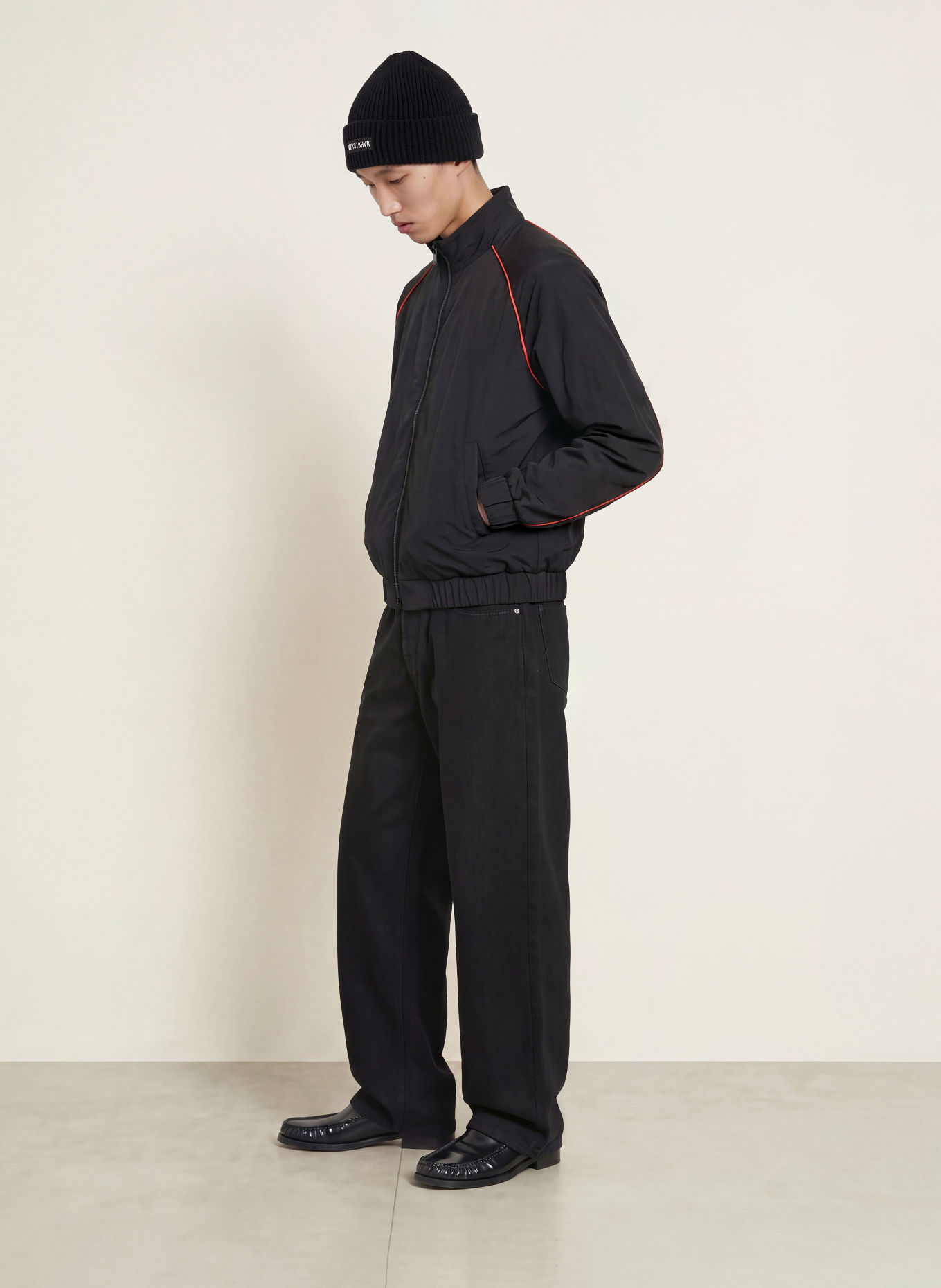 WRSTBHVR Blouson JALE: ZWART / NEONORANJE