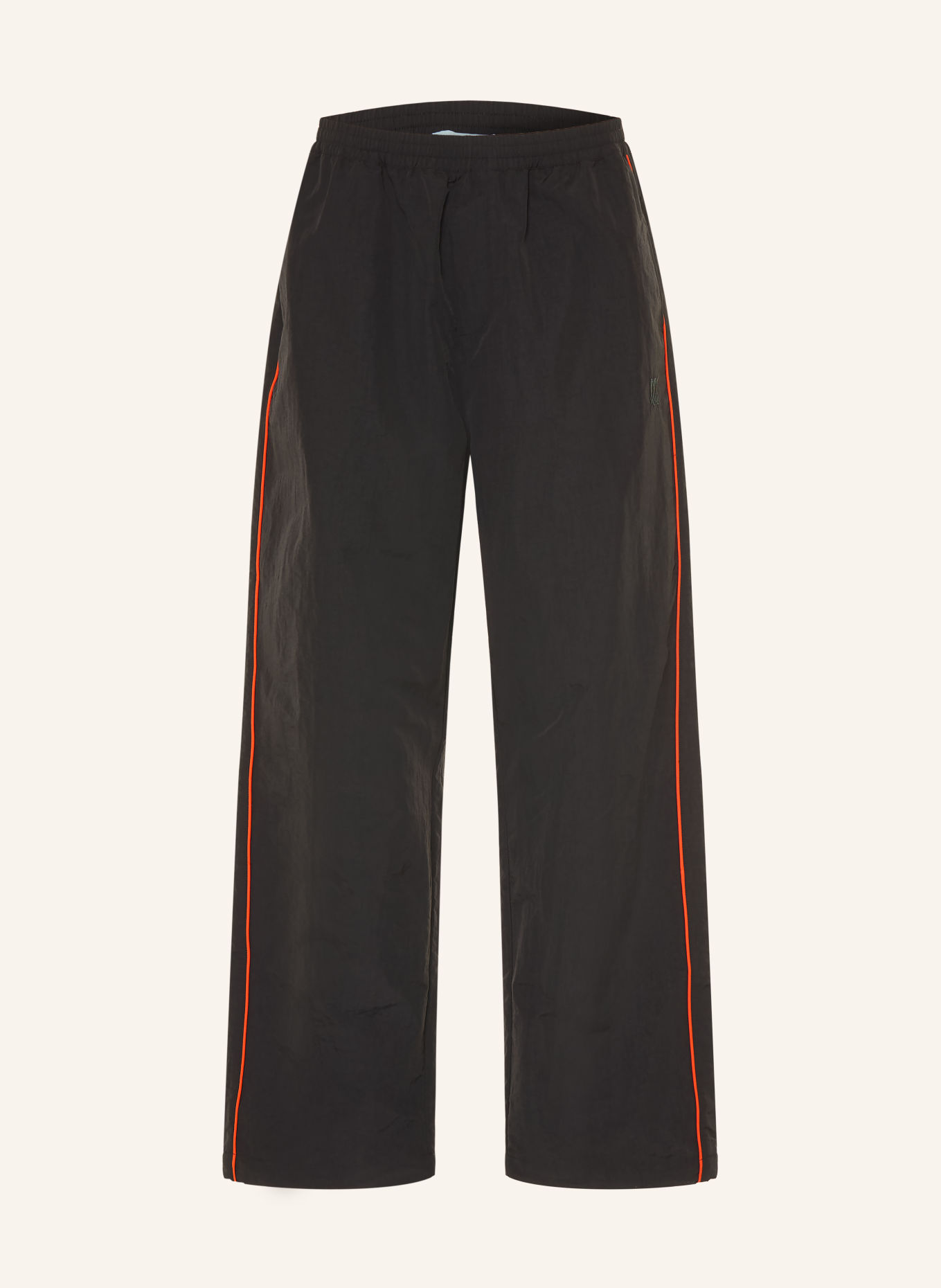 WRSTBHVR JALE Training Pants with Braided Stripes: BLACK / RED