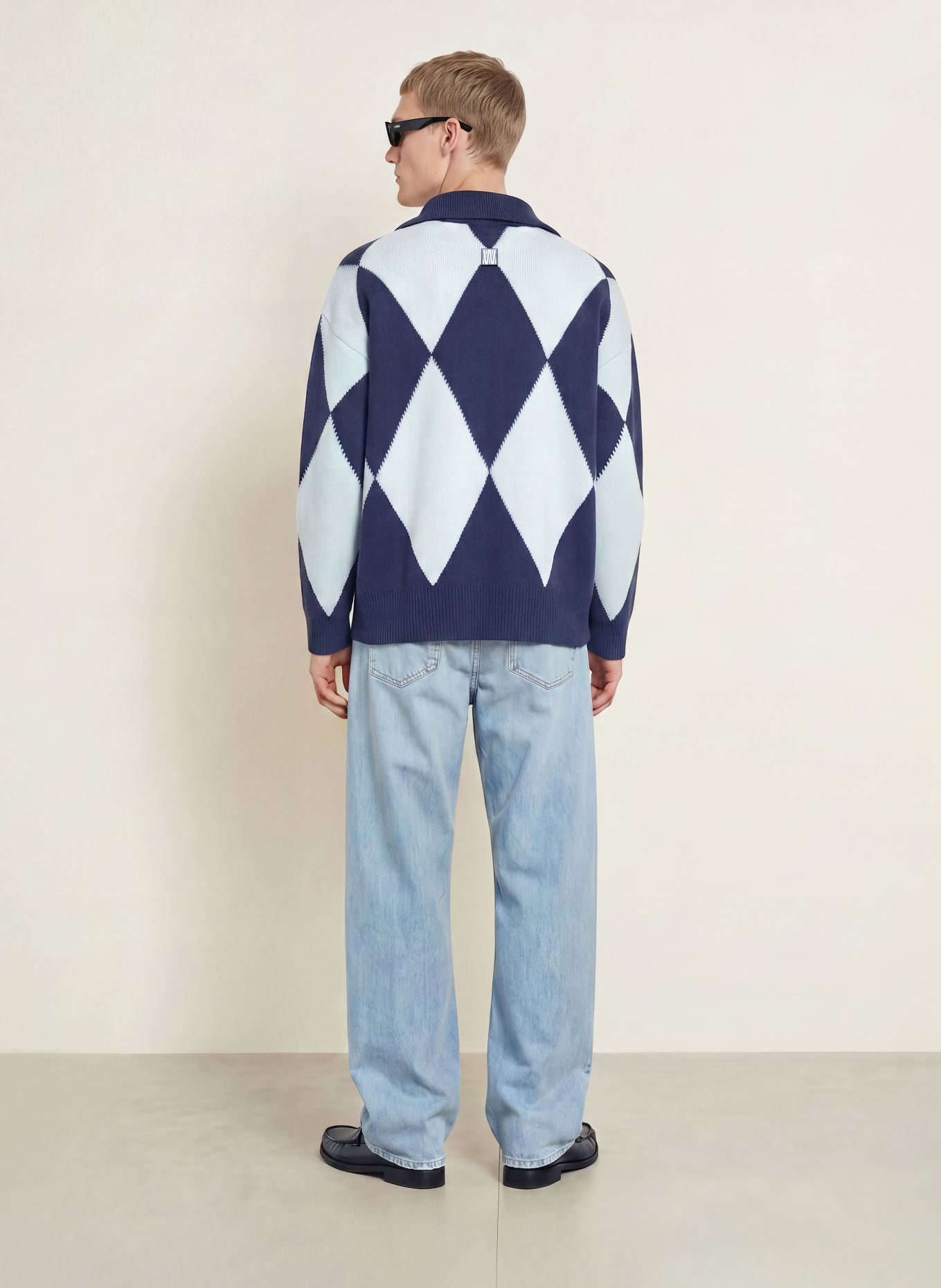WRSTBHVR Vest YAMAN: DONKERBLAUW / WIT
