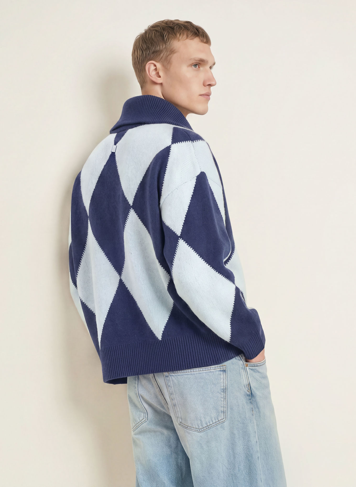 WRSTBHVR Vest YAMAN: DONKERBLAUW / WIT
