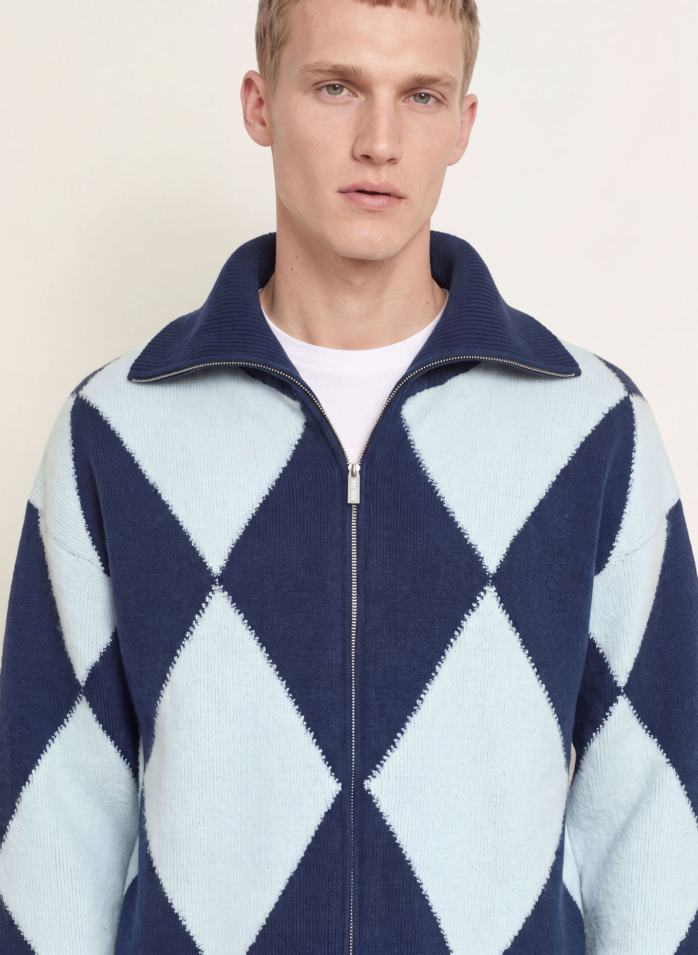 WRSTBHVR Vest YAMAN: DONKERBLAUW / WIT