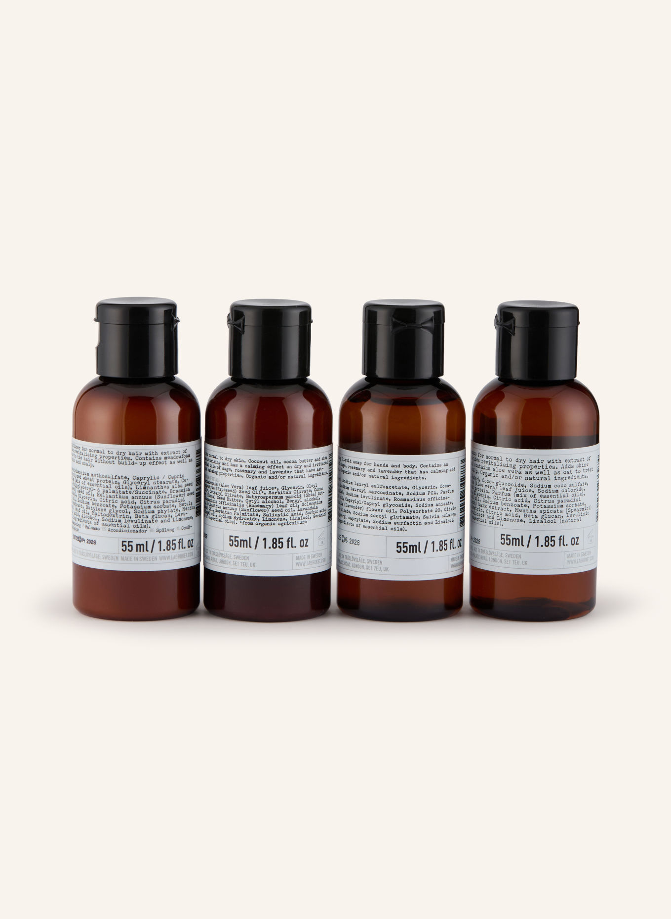 L:A BRUKET 4-tlg. Pflege-Set: CREME / BRAUN