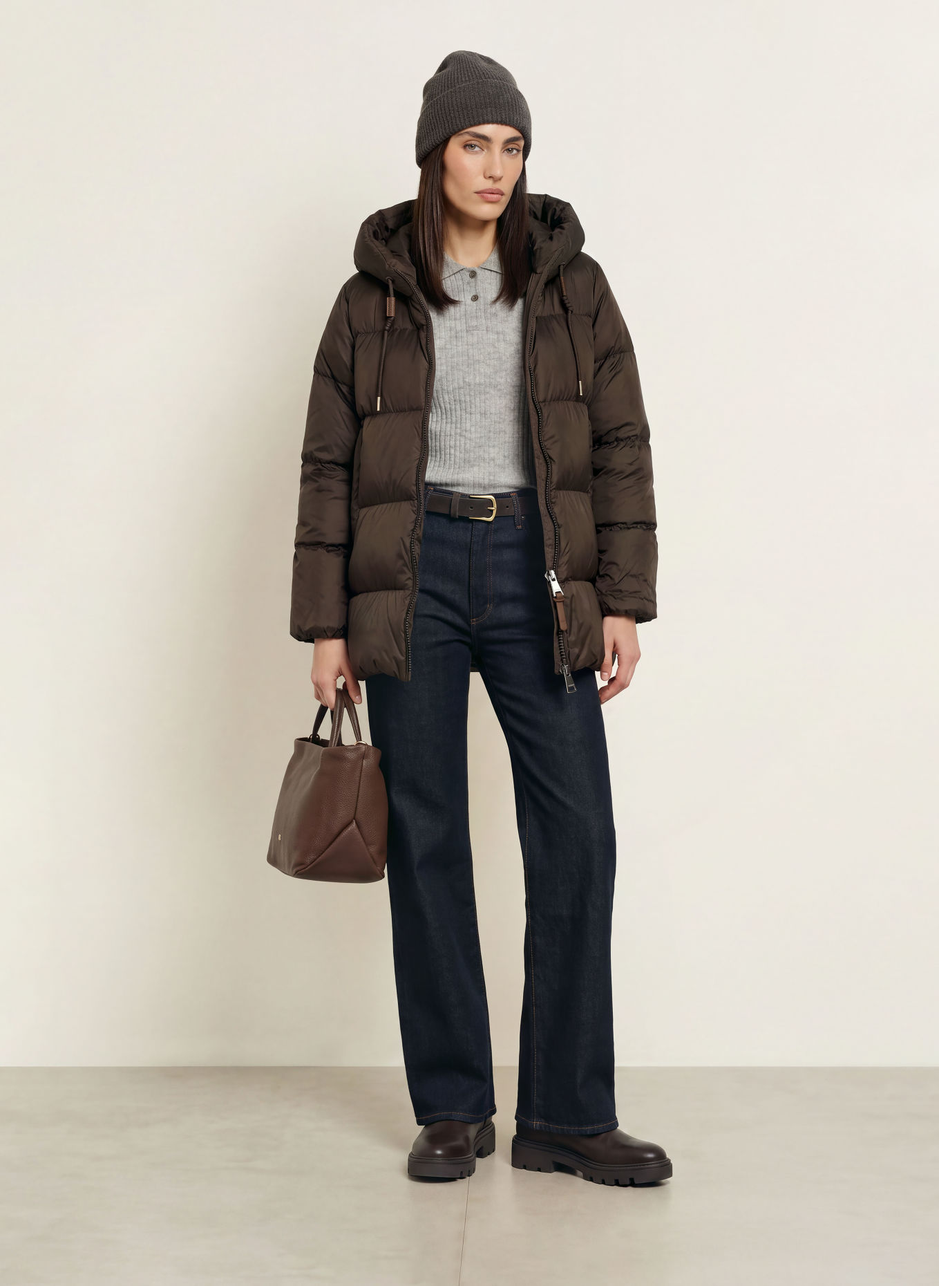 mabrun FATIMA Down Jacket: DARK BROWN