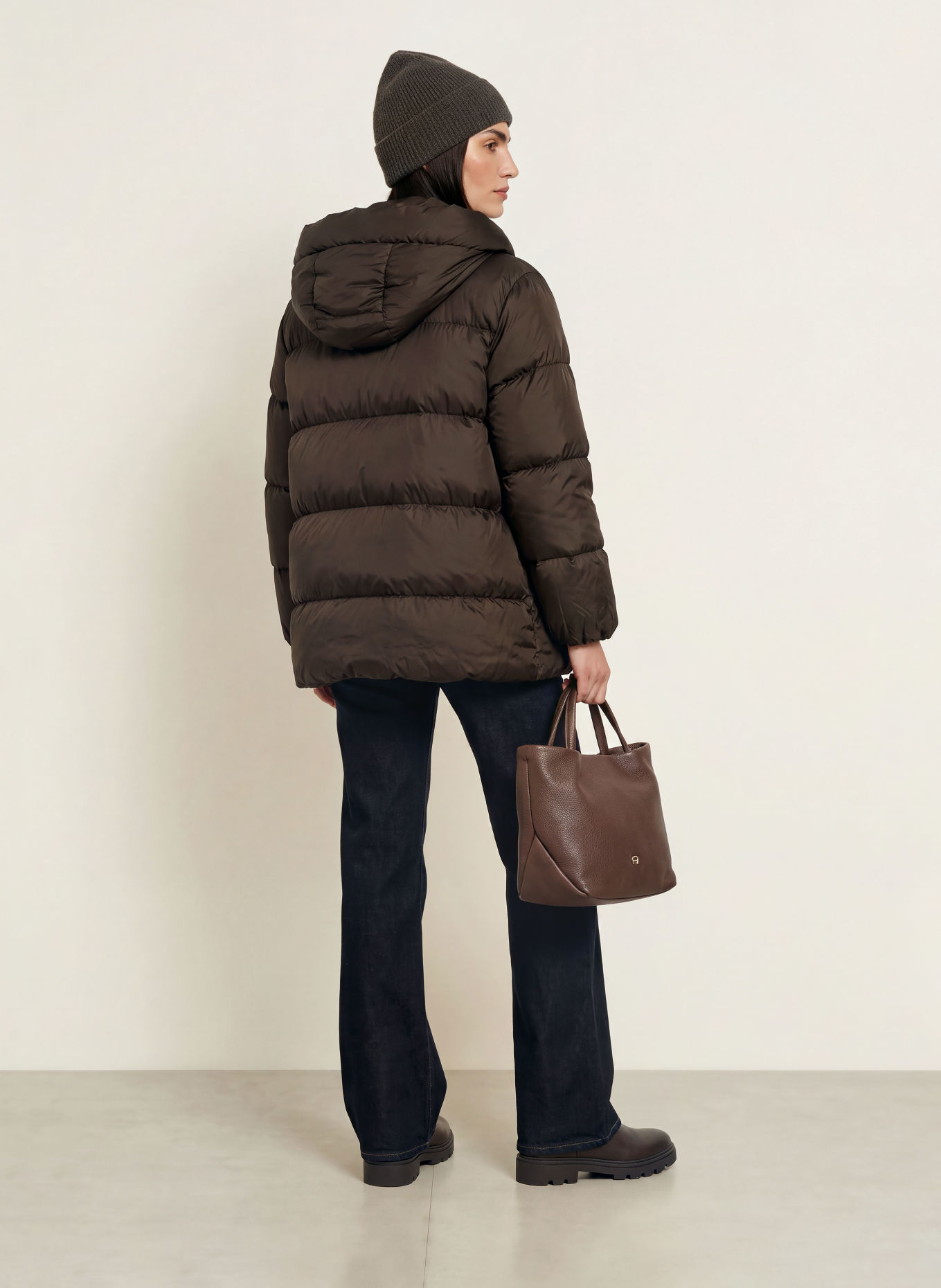 mabrun FATIMA Down Jacket: DARK BROWN
