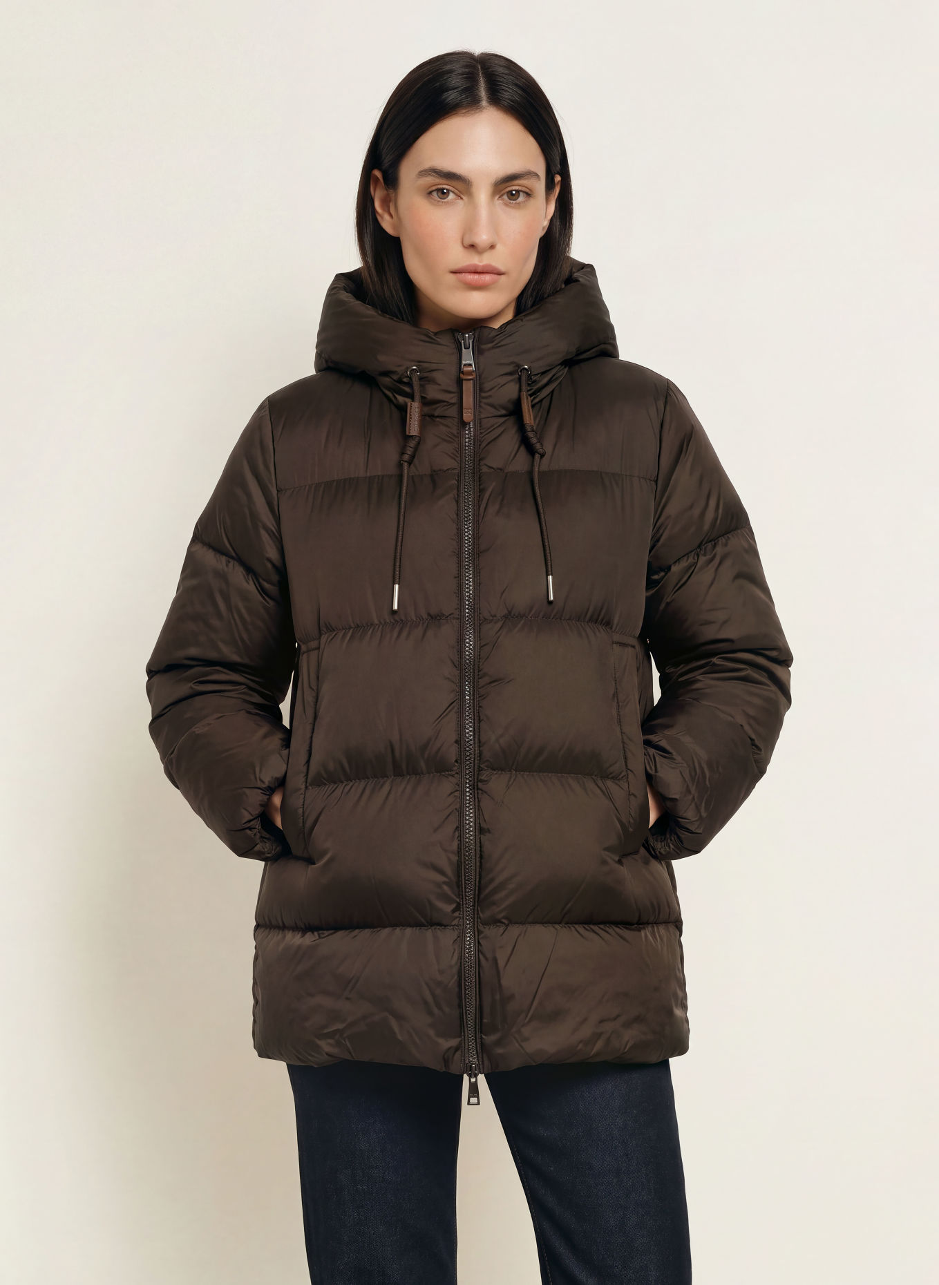 mabrun FATIMA Down Jacket: DARK BROWN