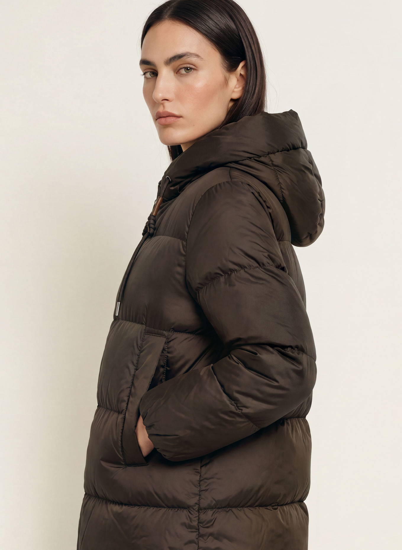 mabrun FATIMA Down Jacket: DARK BROWN