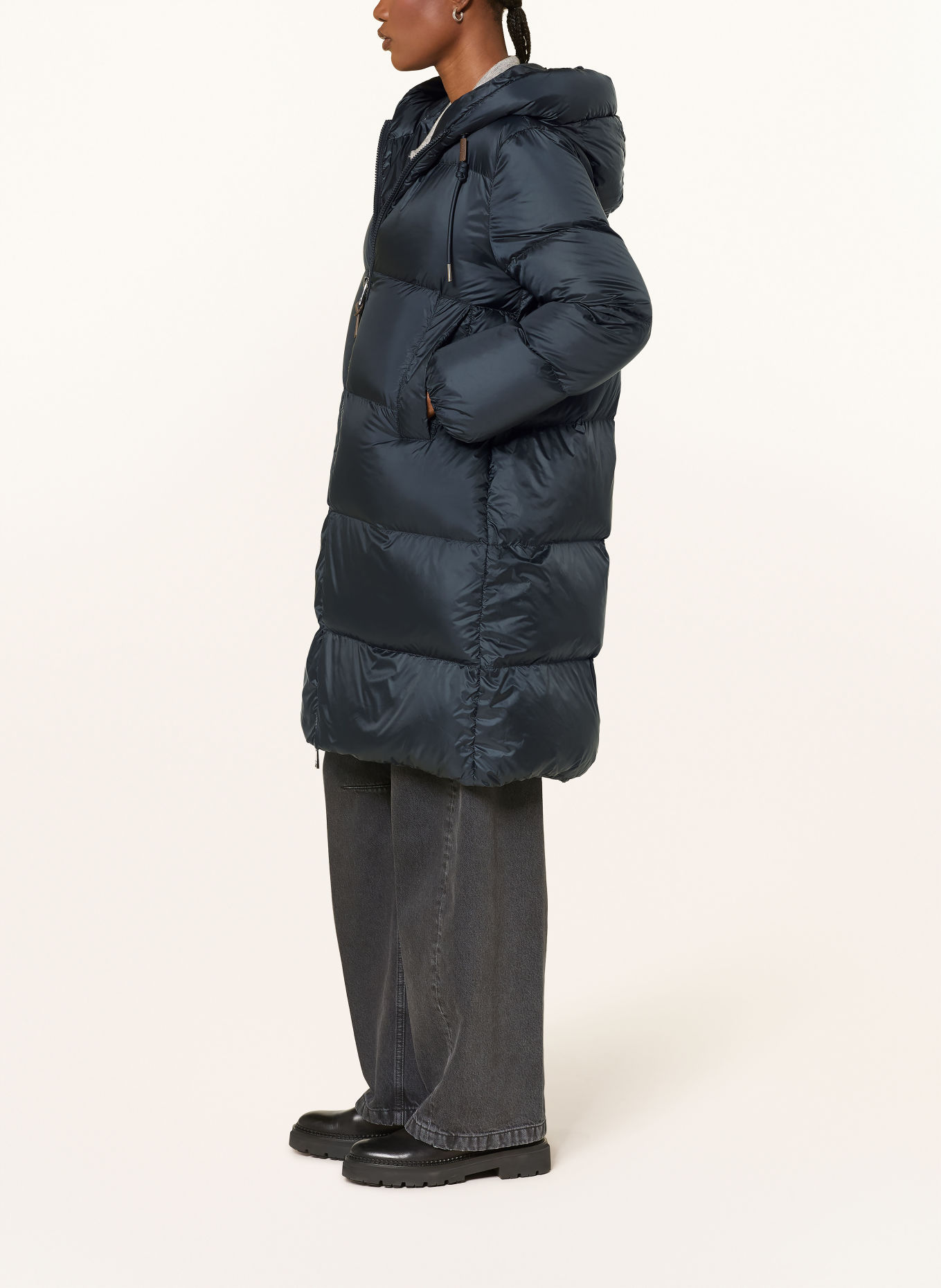 mabrun Donsmantel FABIOLA: DONKERBLAUW