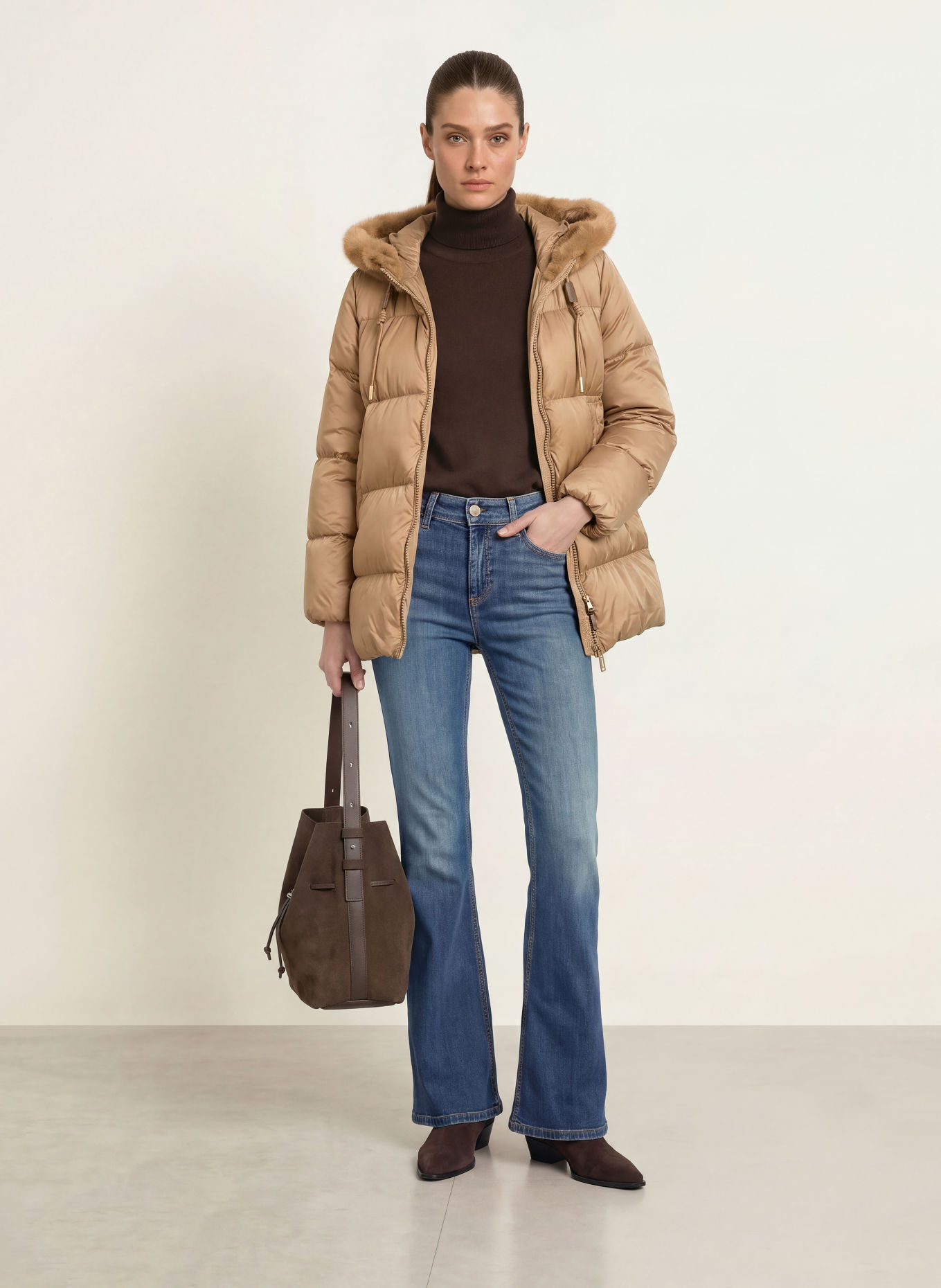 mabrun Daunenjacke FATIMA: TAUPE