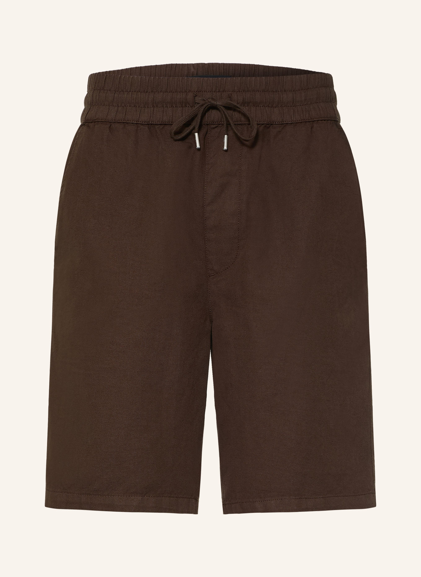 ALLSAINTS HANBURY Linen Shorts: BROWN
