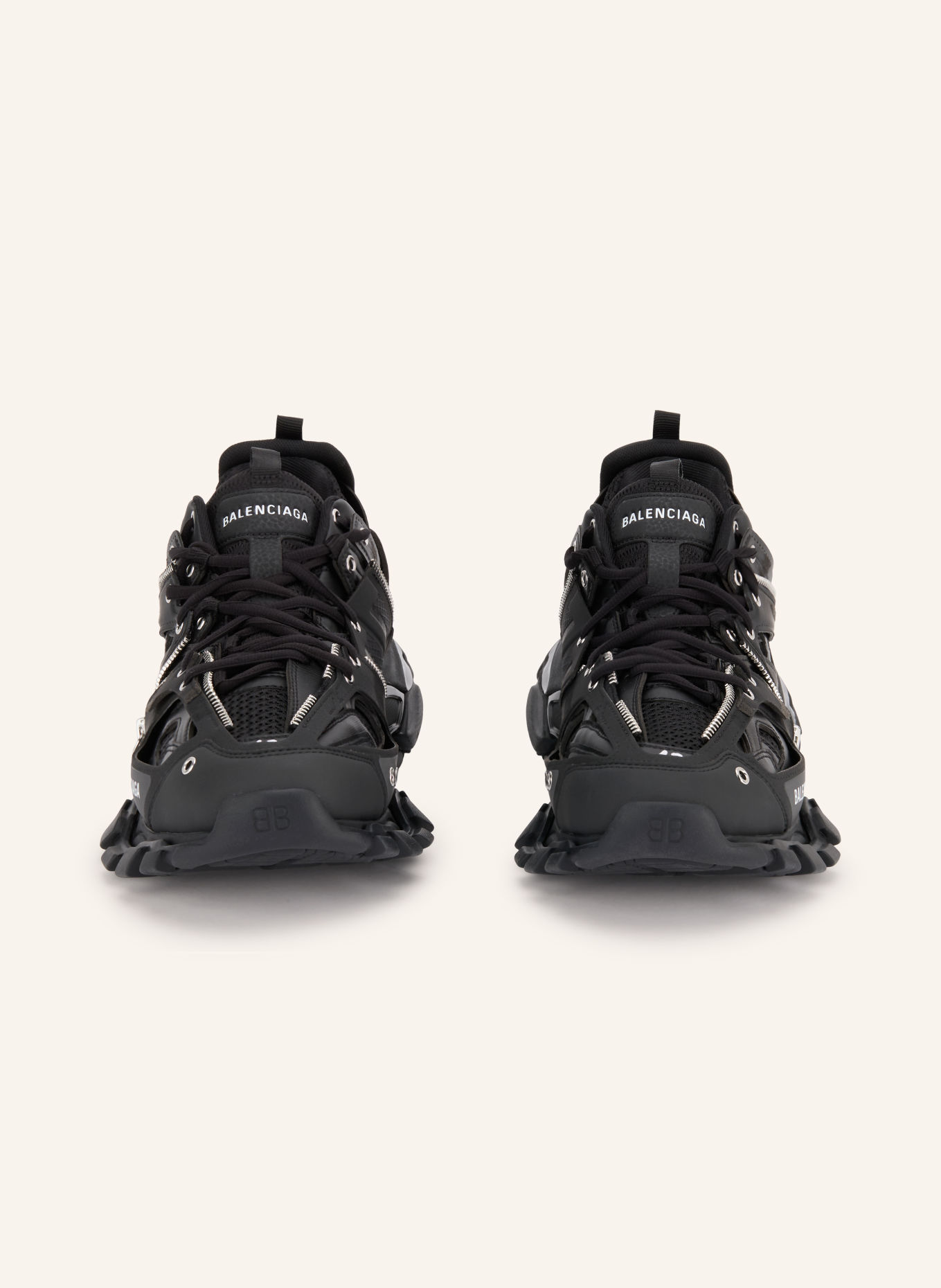 BALENCIAGA Sneakersy TRACK ZIP: CZARNY / SREBRNY
